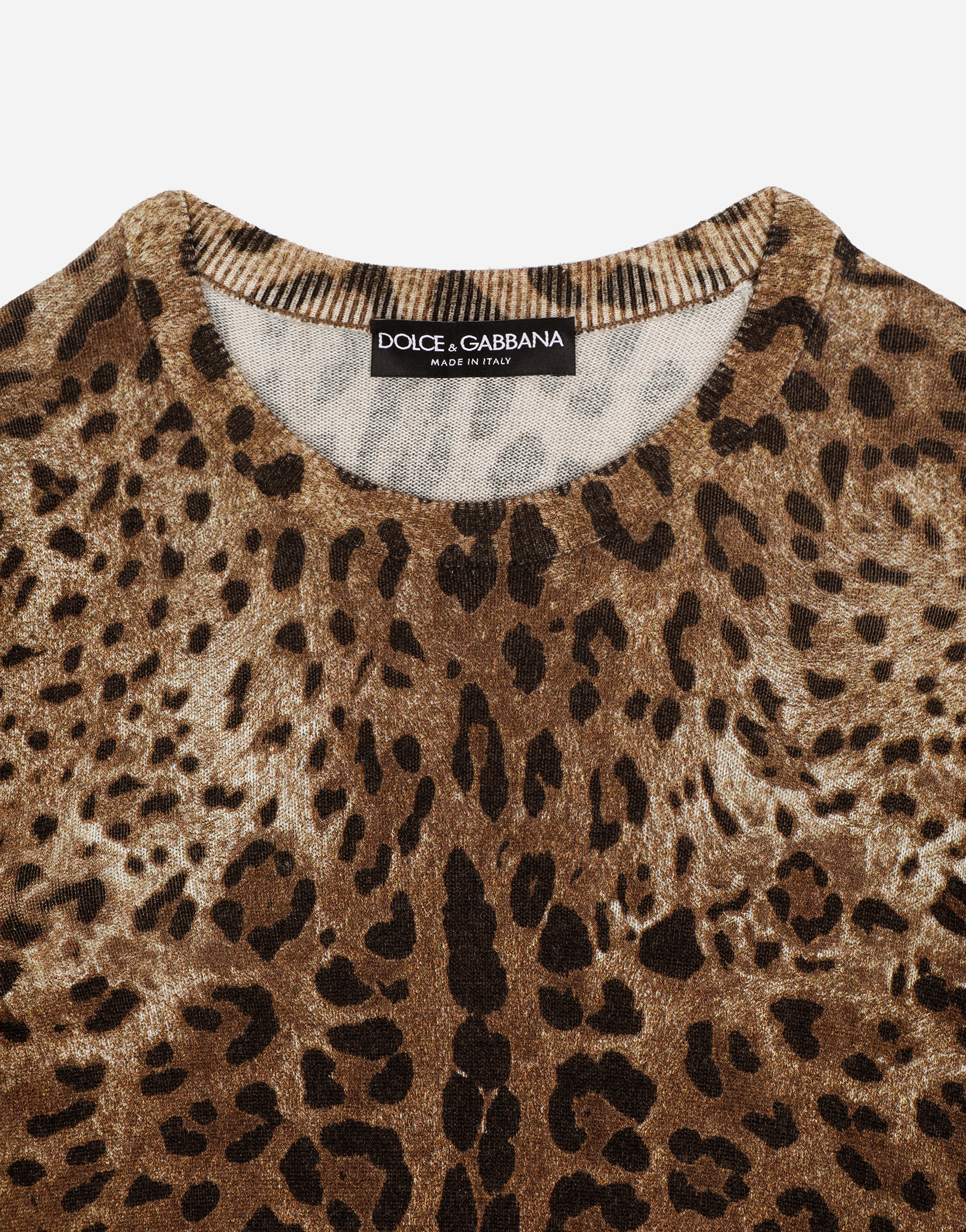 Shop Dolce & Gabbana Leopard-print Cashmere Sweater In Multicolor
