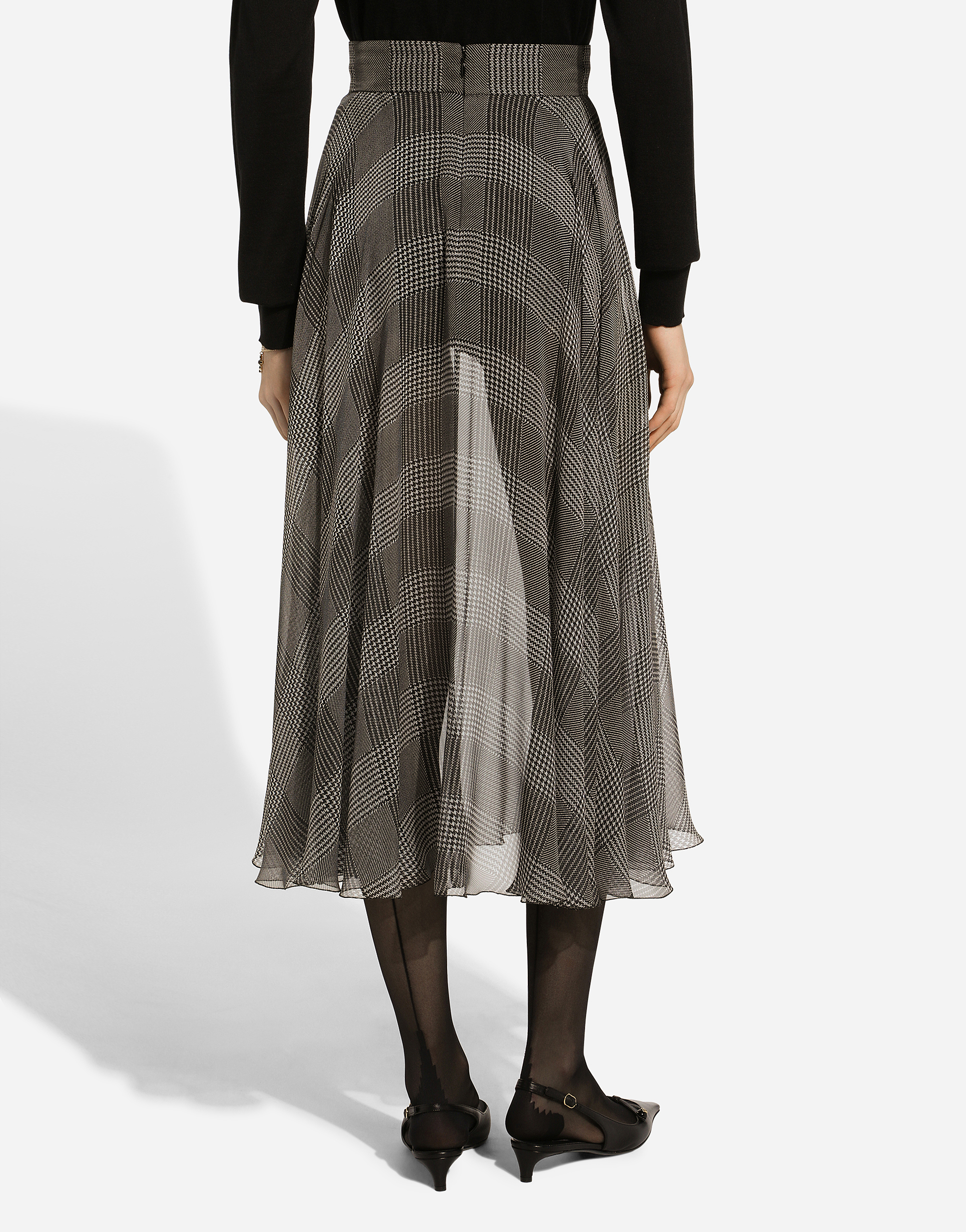 Dolce & Gabbana Prince Of Wales Check Skirt In Multicolor
