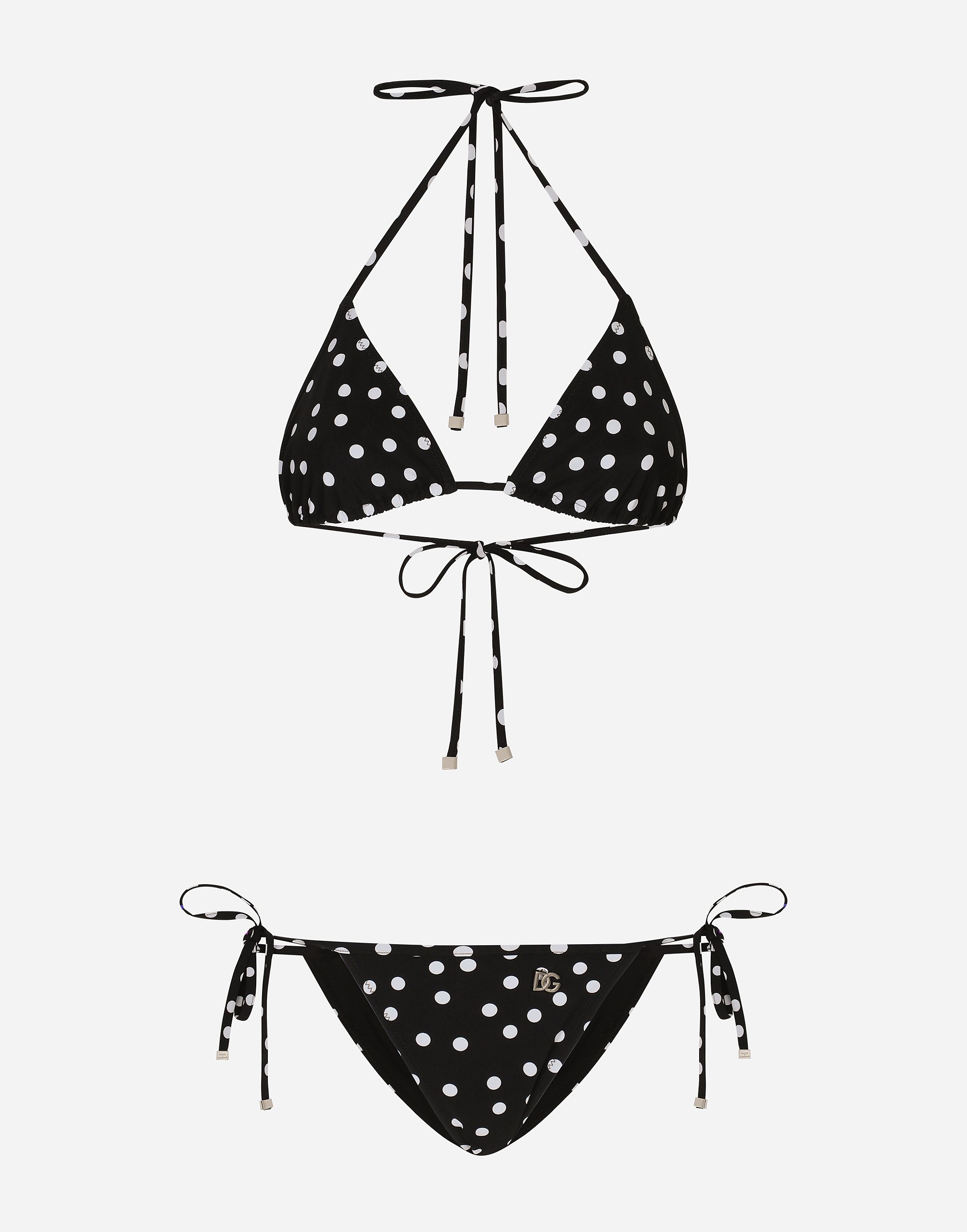Shop Dolce & Gabbana Polka-dot Triangle Bikini In プリ