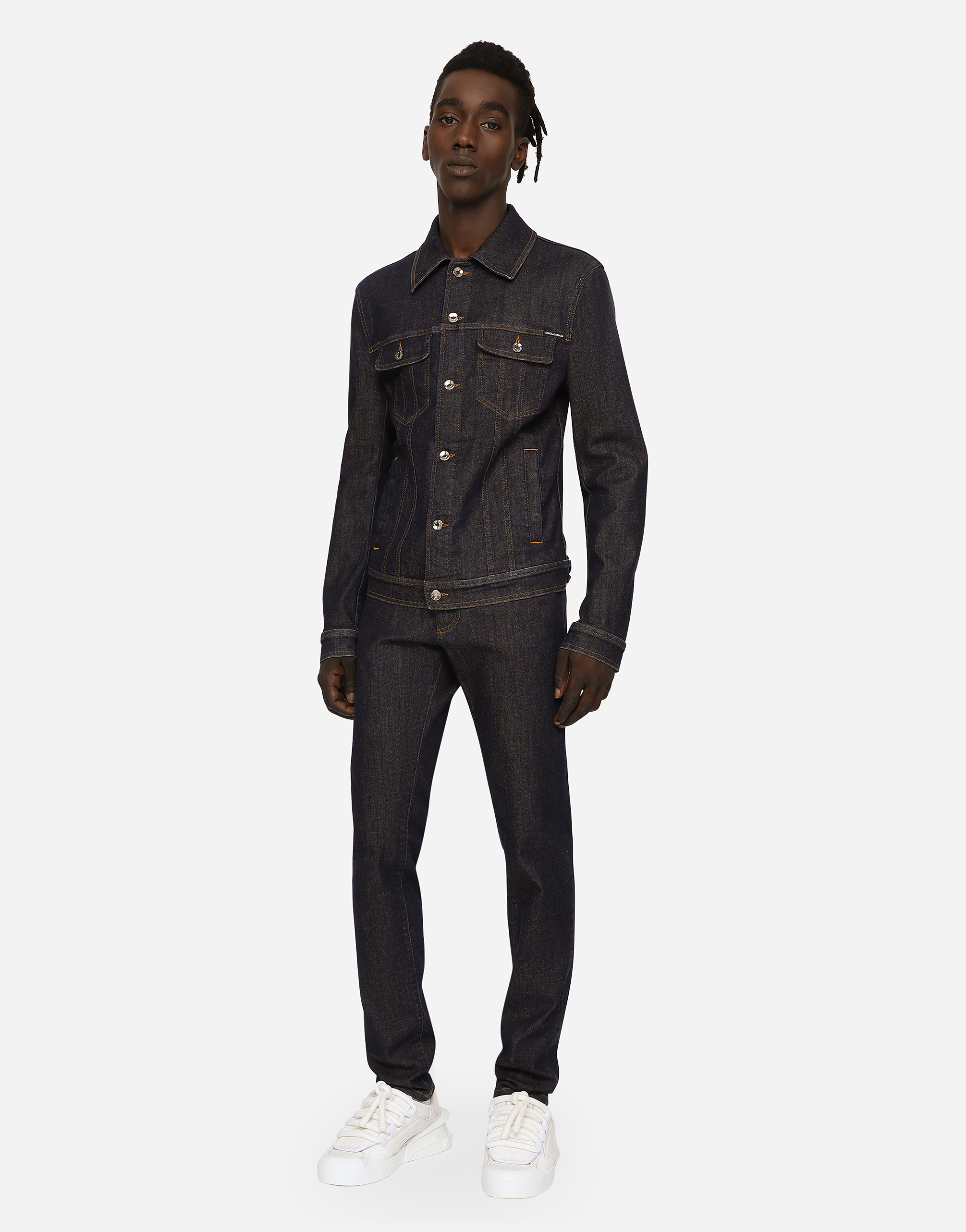 DOLCE & GABBANA BLUE SKINNY STRETCH JEANS