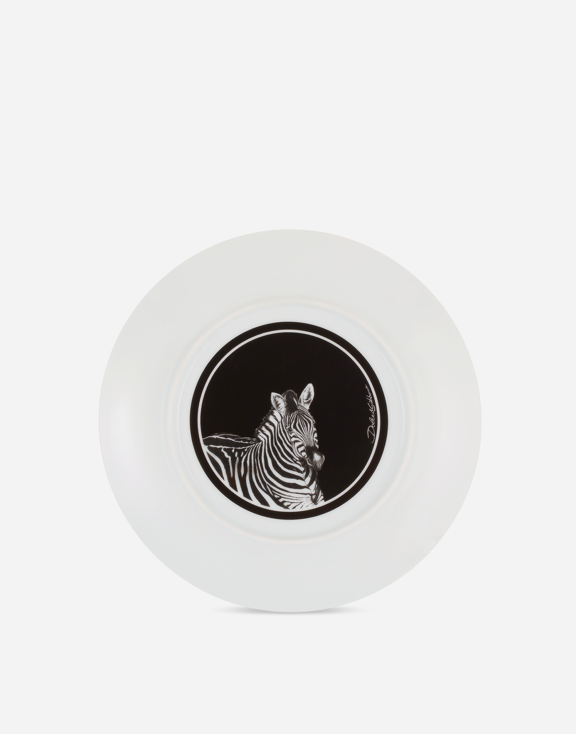 Dolce & Gabbana Set 2 Porcelain Dinner Plates In Multicolor