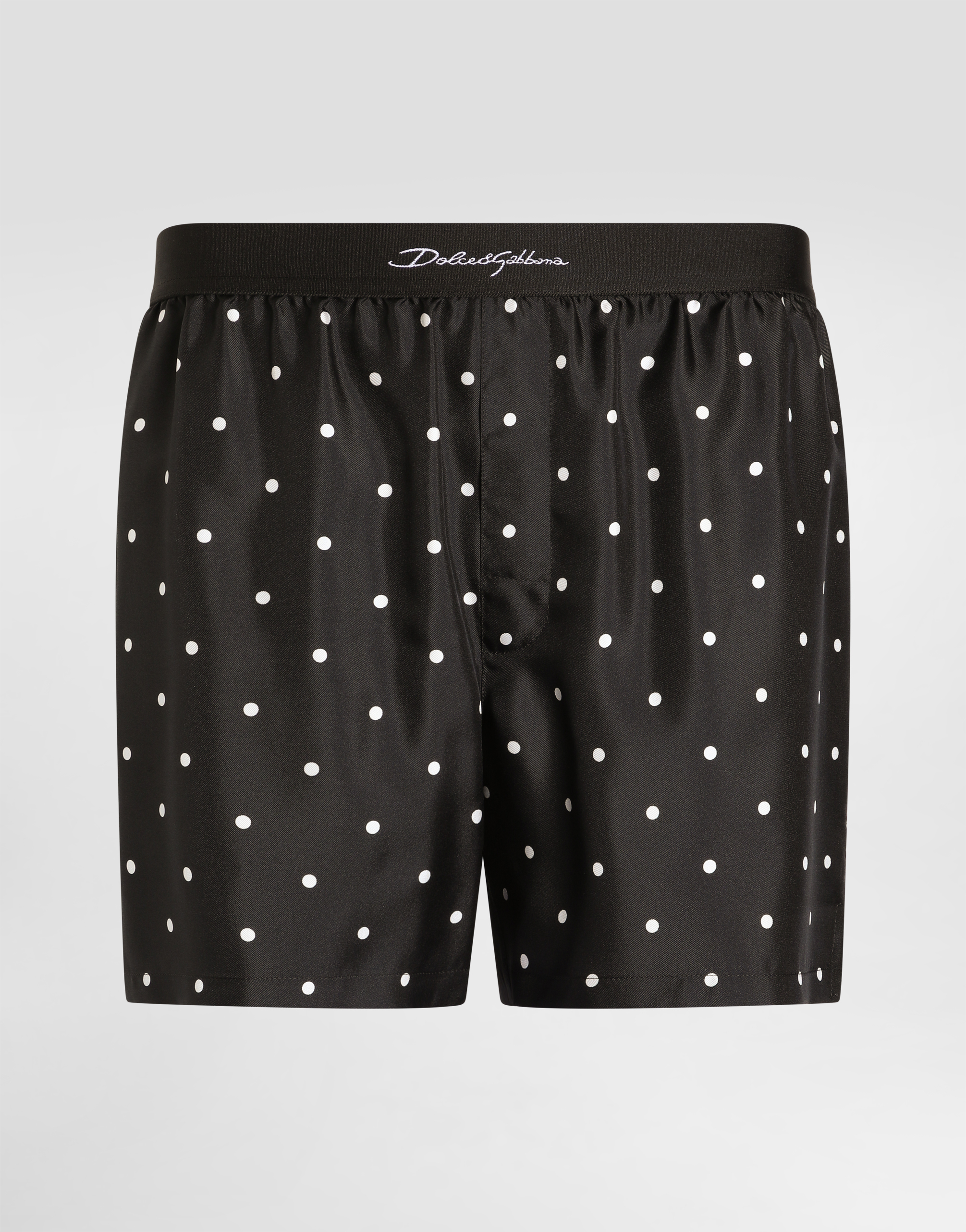 Dolce & Gabbana Printed Silk Regular-fit Boxer Shorts - Man Underwear And Loungewear Print