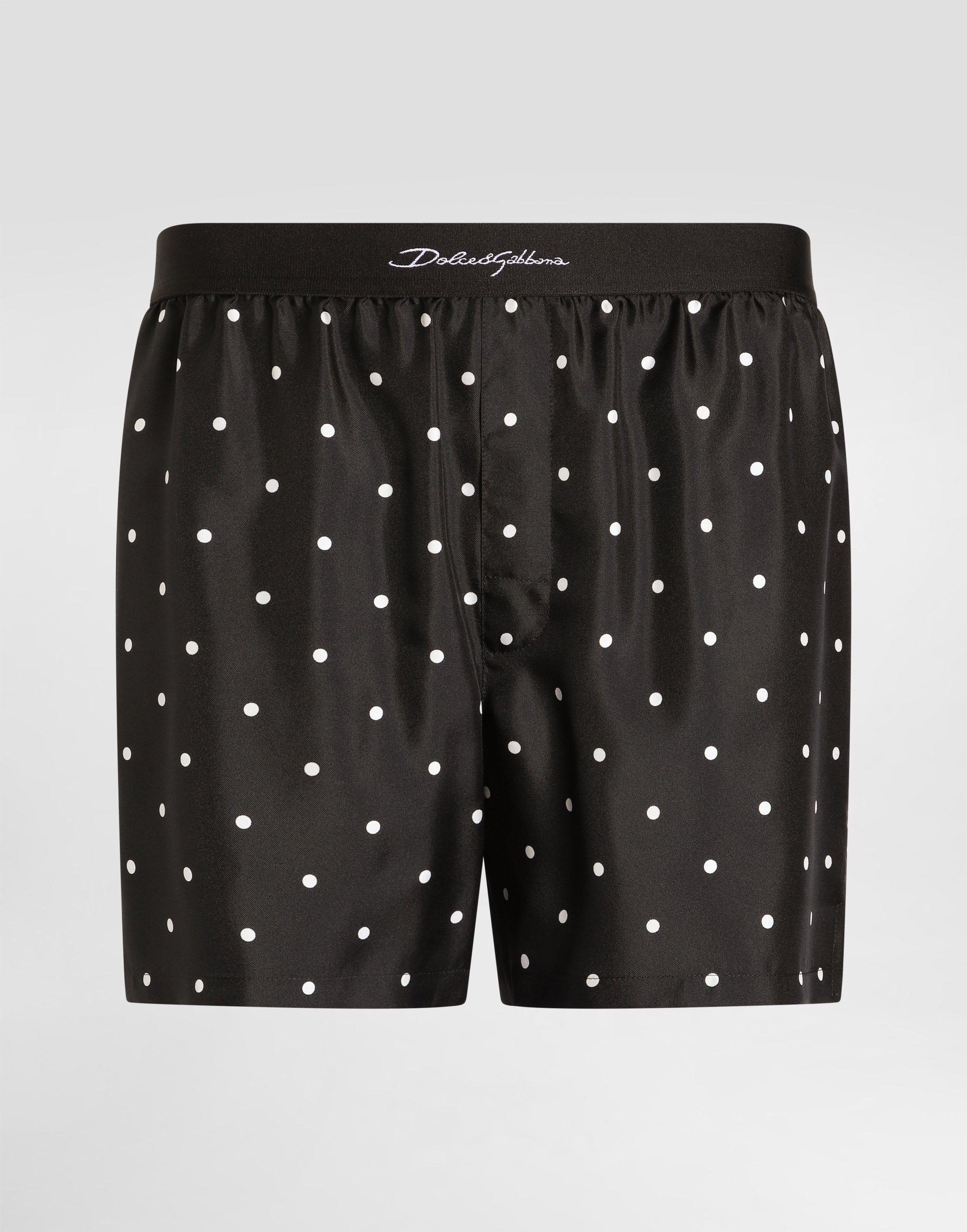 Dolce & Gabbana Printed Silk Regular-fit Boxer Shorts - Man Underwear And Loungewear Print
