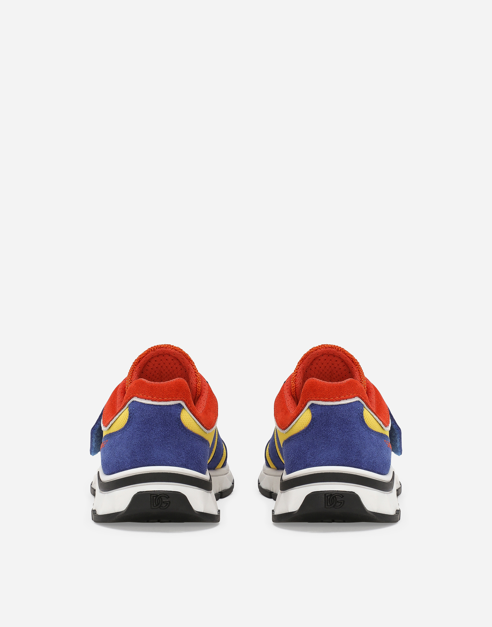 Dolce & Gabbana Mixed-material Sneakers In Yellow