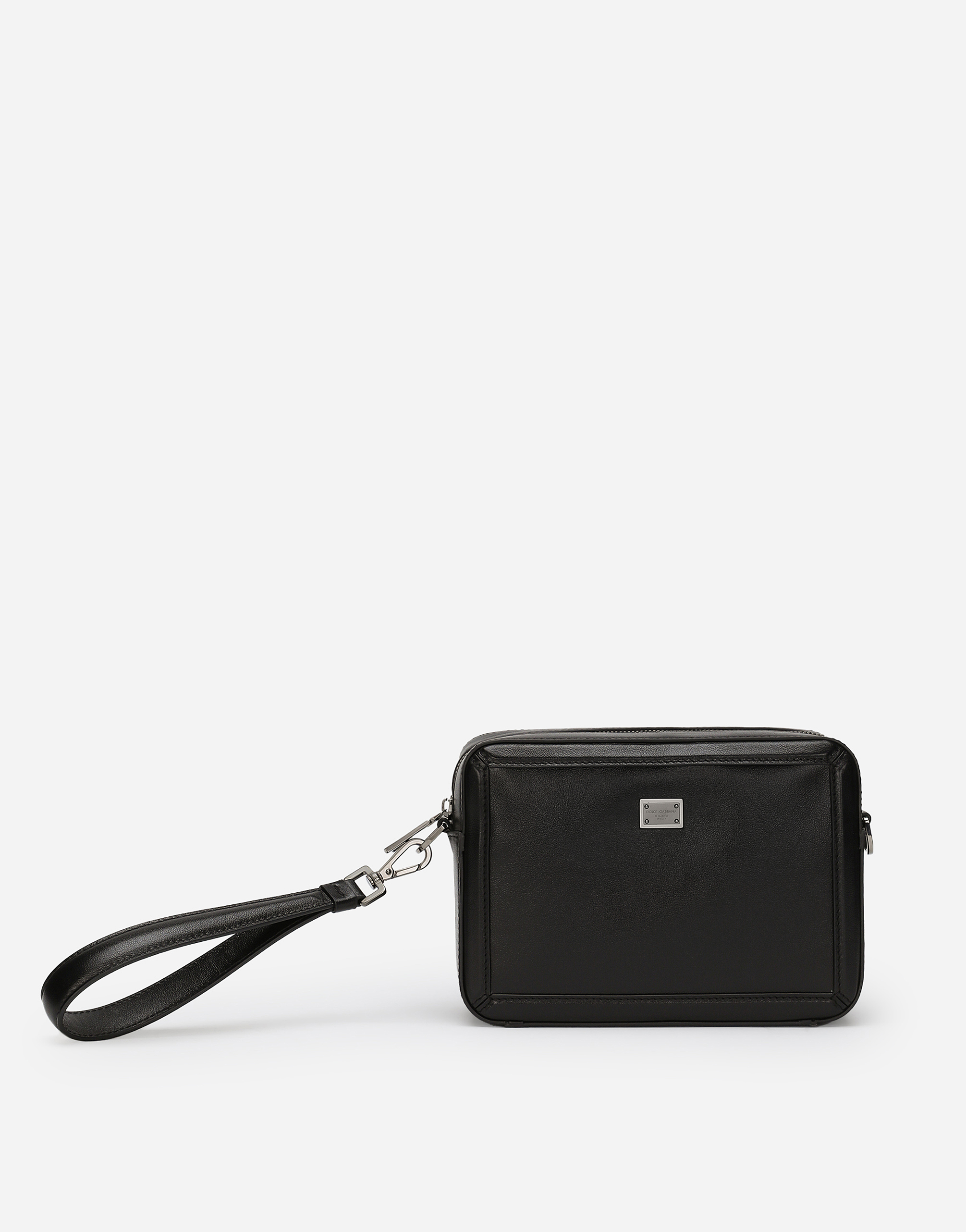 Dolce & Gabbana Dolce  Gabbana Logo Plaque Zipped Mini Messenger Bag In Black