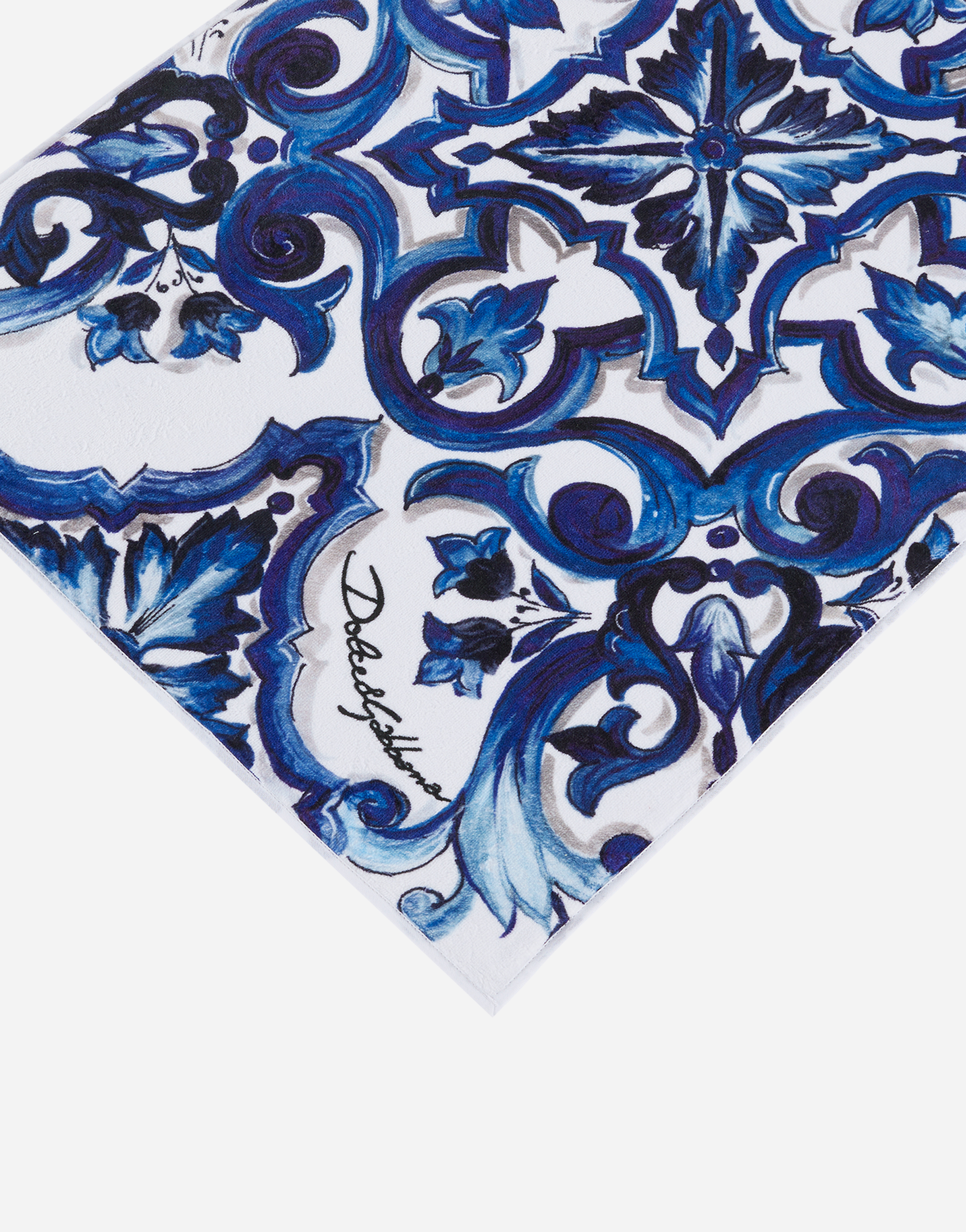 Dolce & Gabbana Terry Cotton Bath Mat In Multicolor