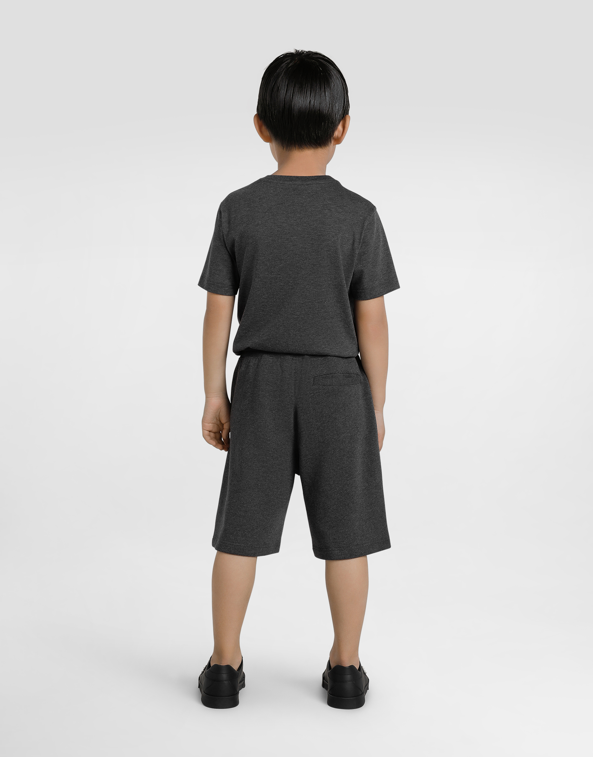 Dolce & Gabbana Jersey T-shirt With Heraldic Dg Patch In Gray