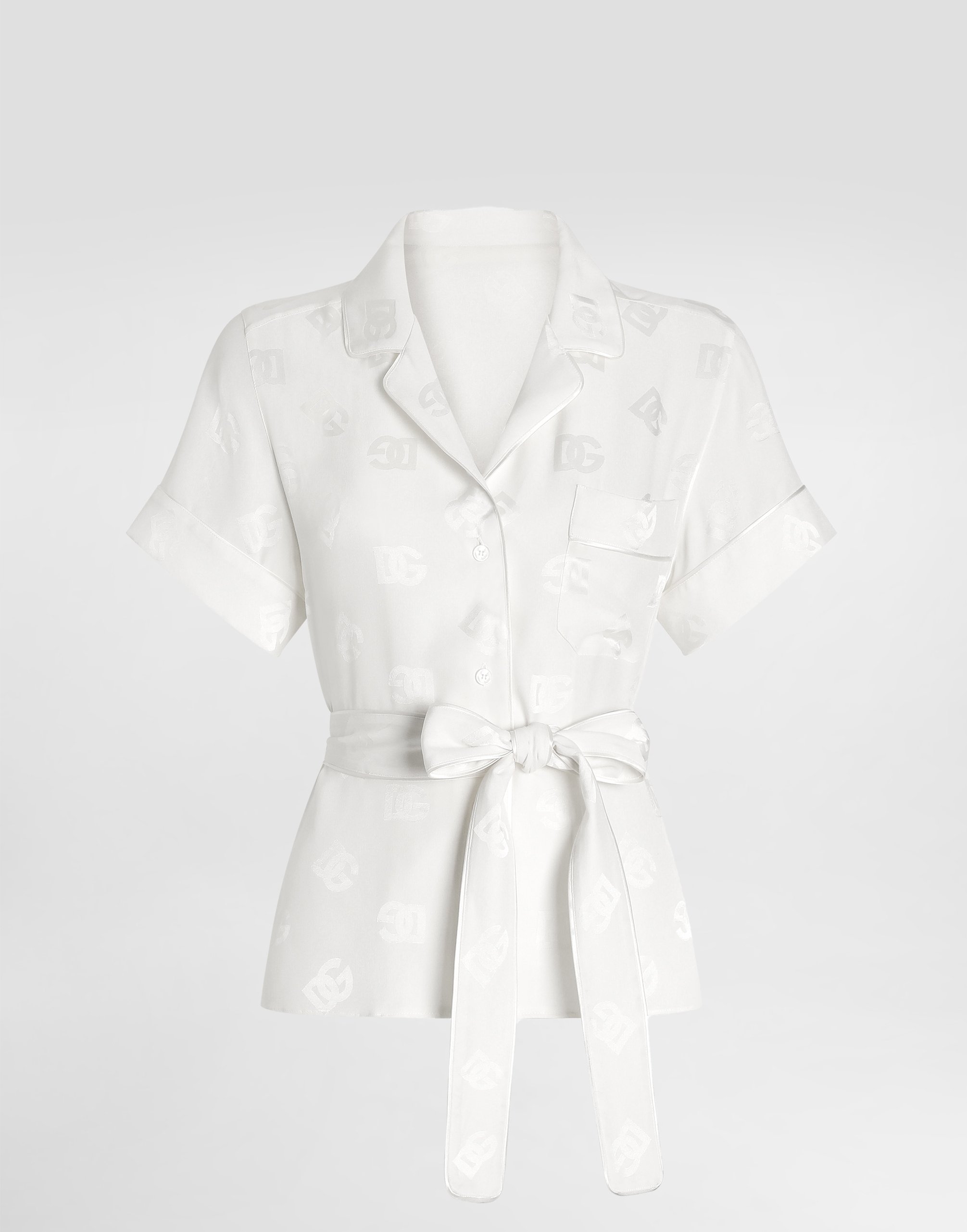 DAO　DOLCE＆GABBANA　シルクパジャマシャツ マルチカラーのメンズ パジャマシャツ シルク フラワープリント