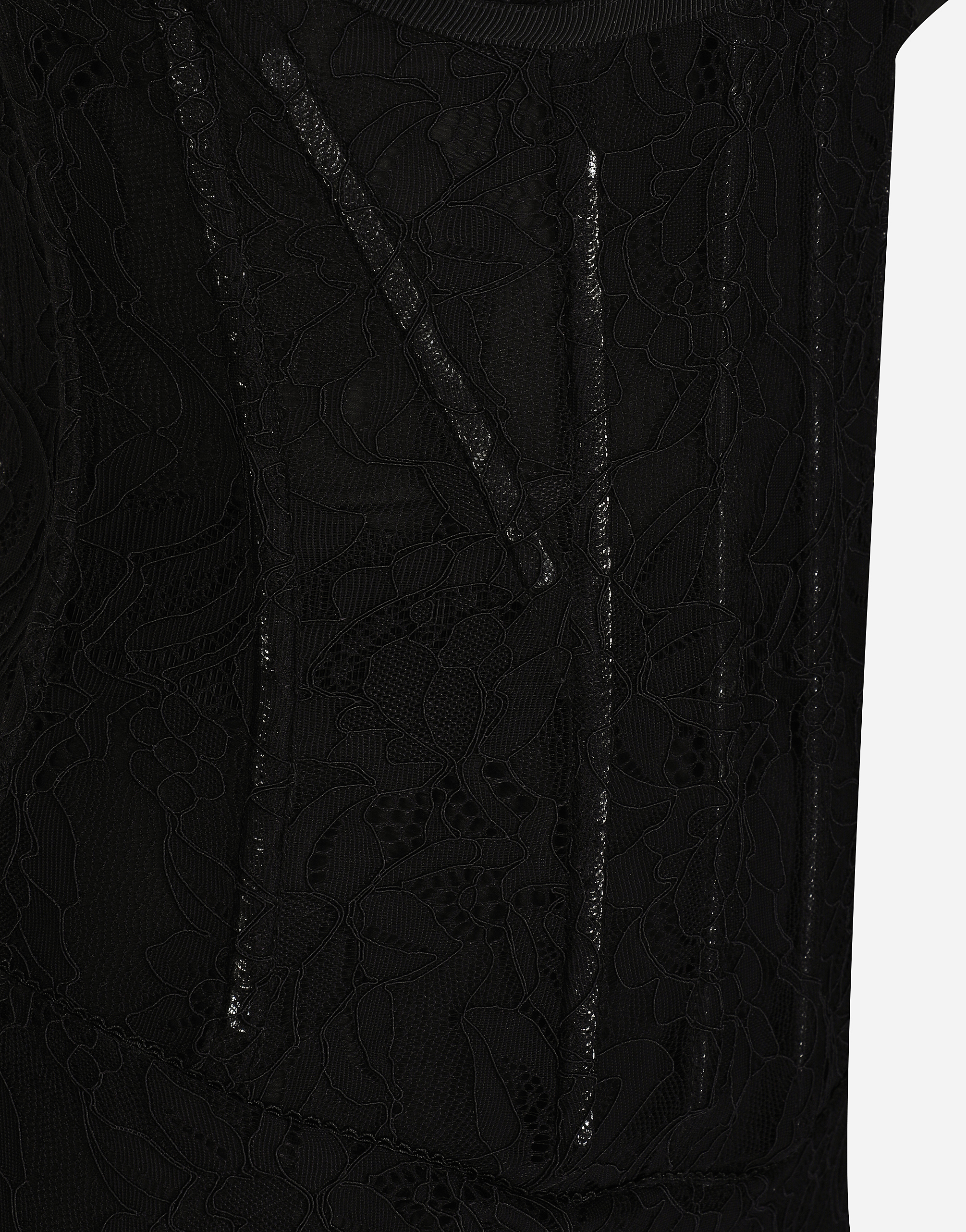 Dolce & Gabbana Dolce  Gabbana Lace Calf-length Slip Dress In Black