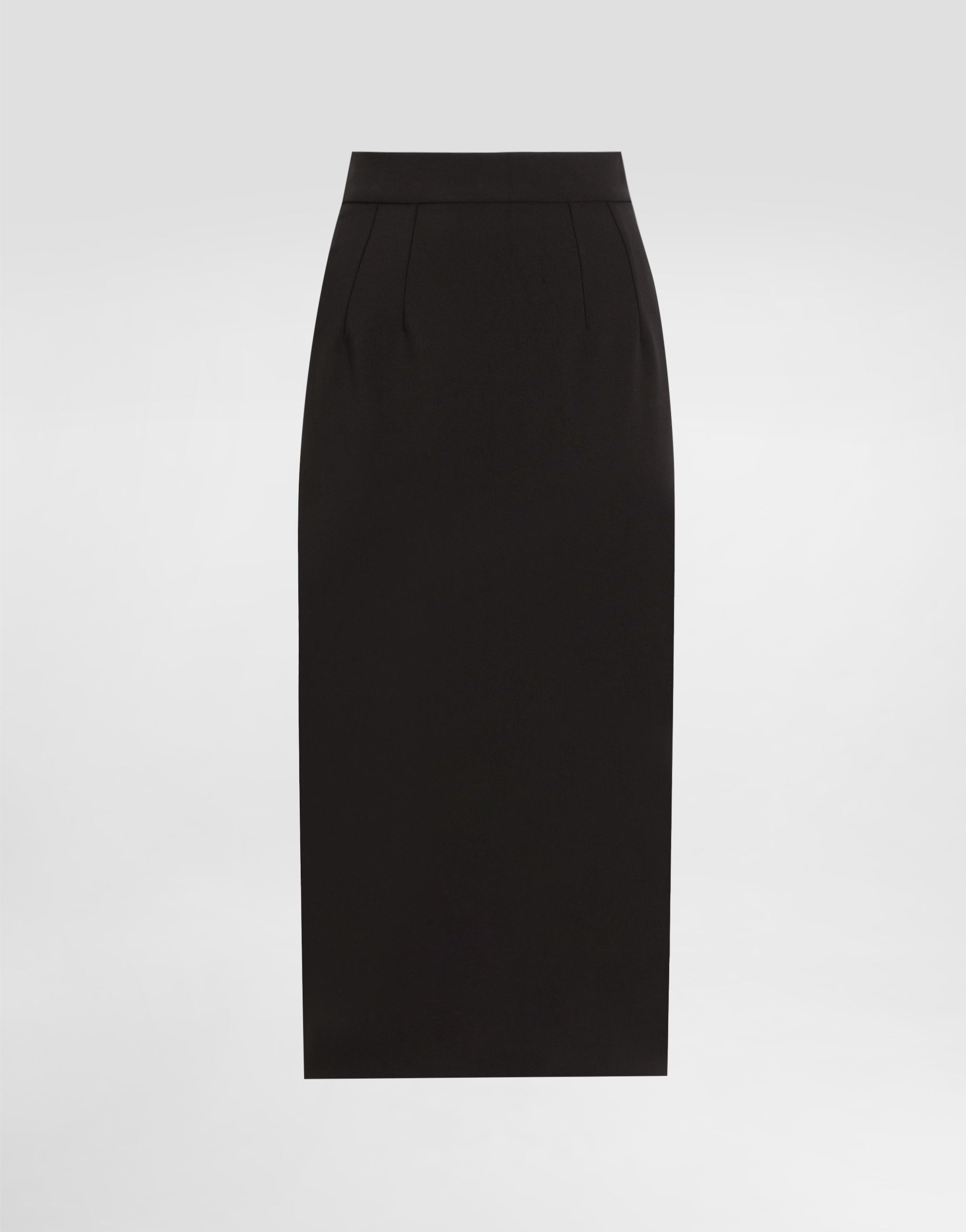Dolce & Gabbana Technical Cady Calf-length Pencil Skirt In Black