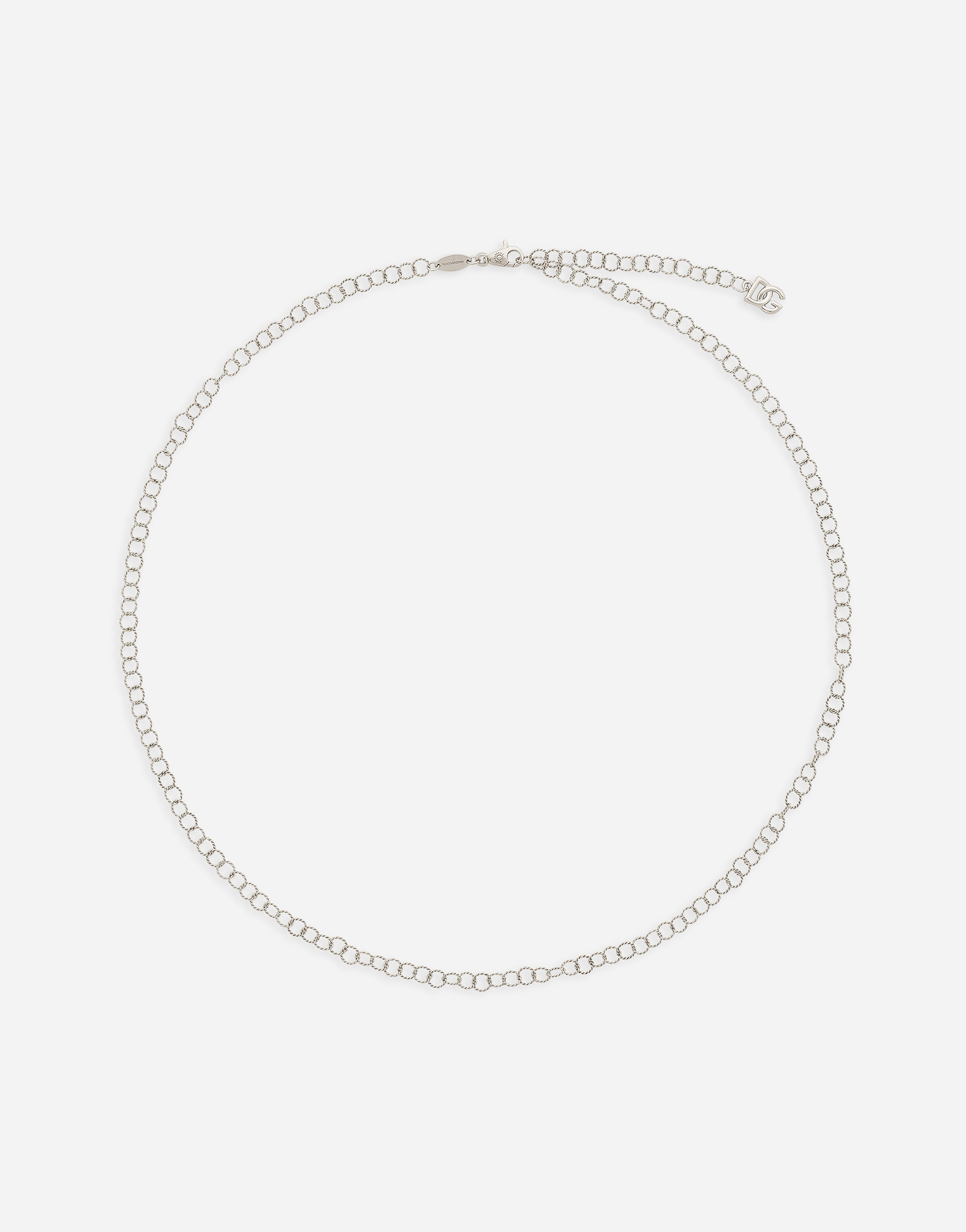 Dolce & Gabbana Twisted Wire Chain Necklace In White Gold 18kt - Woman Necklaces White Gold Onesize