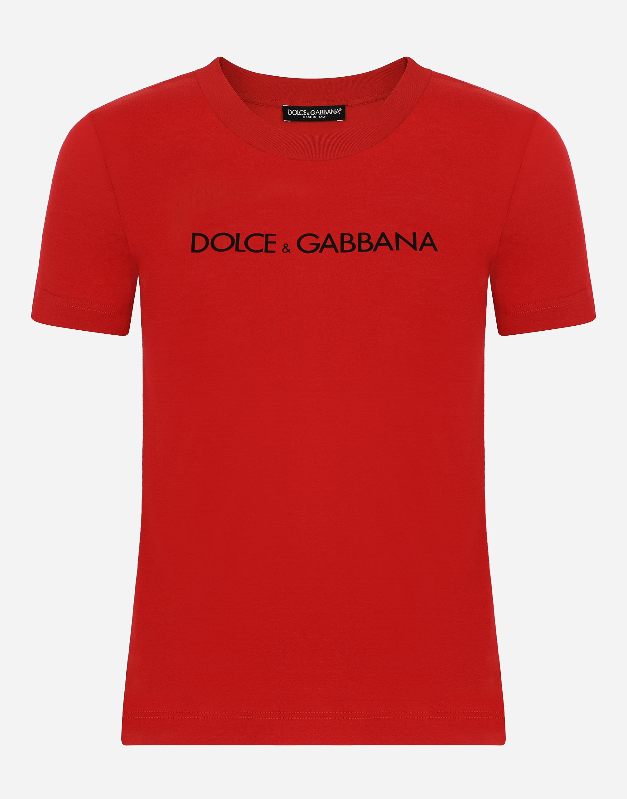 DOLCE&GABBANA プリントTシャツ レッドのウィメンズ Tシャツ 「Dolce & Gabbana」プリント
