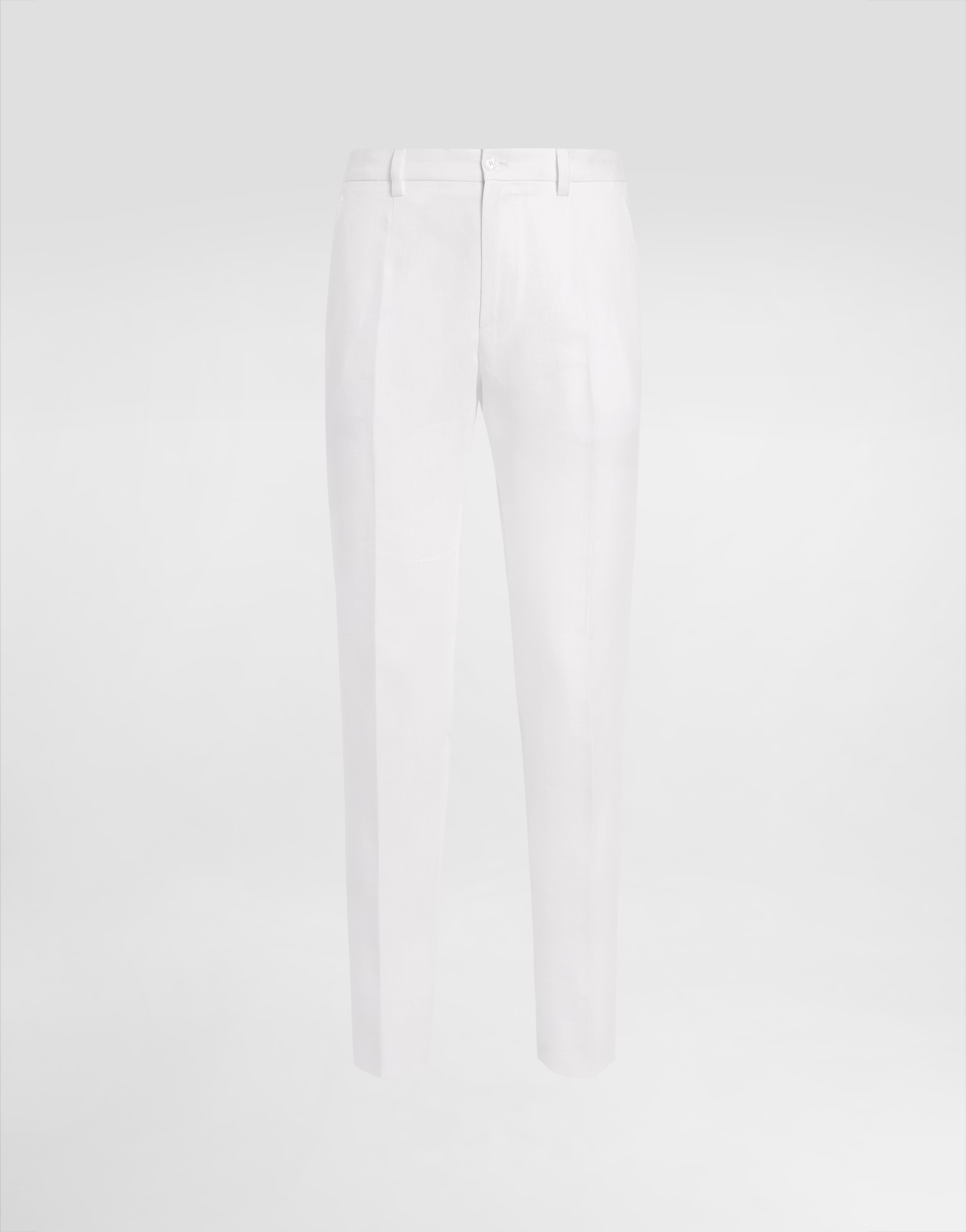 Dolce & Gabbana Tailored Linen Pants - Man Pants And Shorts White