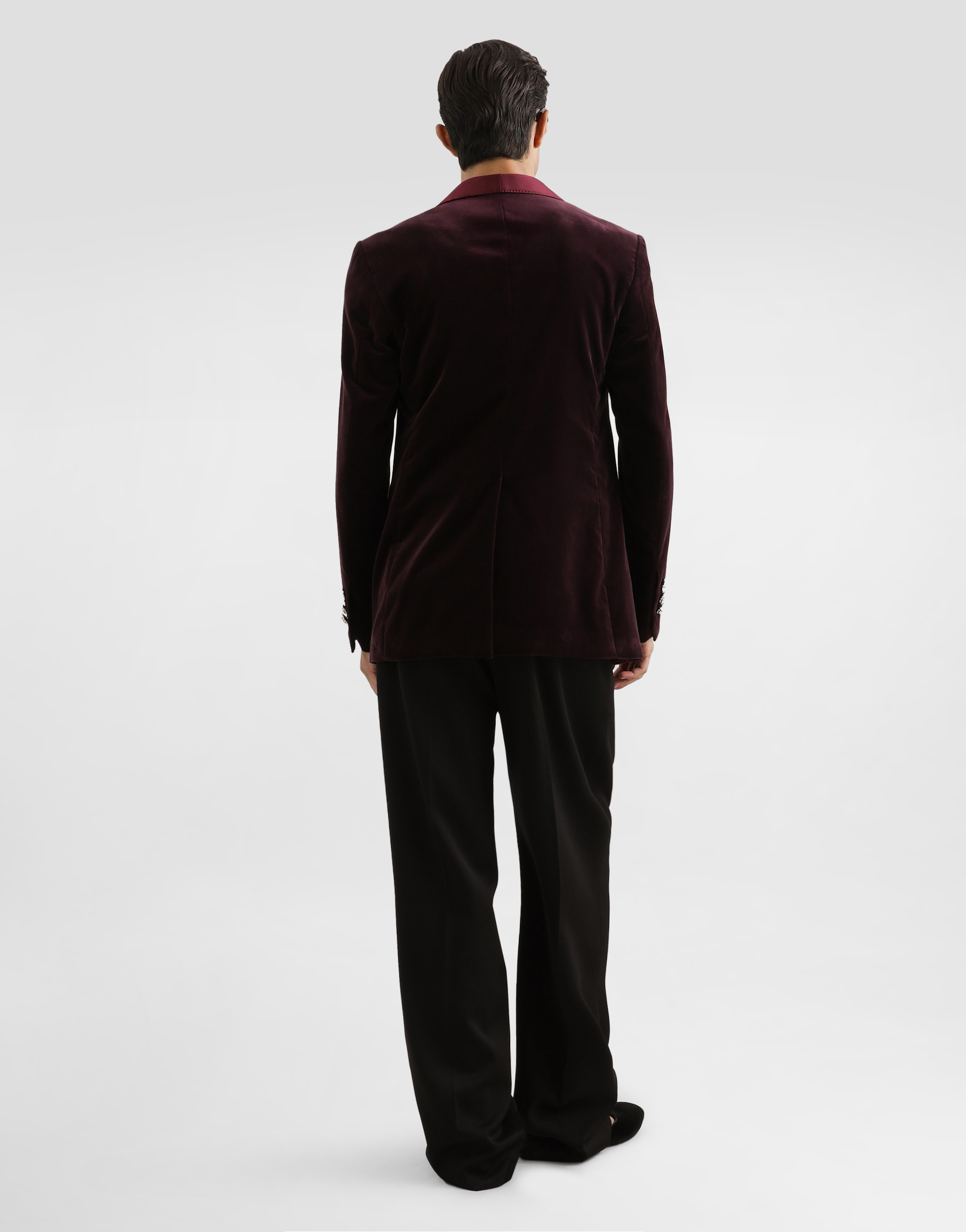  Dolce & Gabbana Single-breasted Sicilia Light Smooth Velvet Jacket - Mann Anzüge Und Blazer Purple 50 