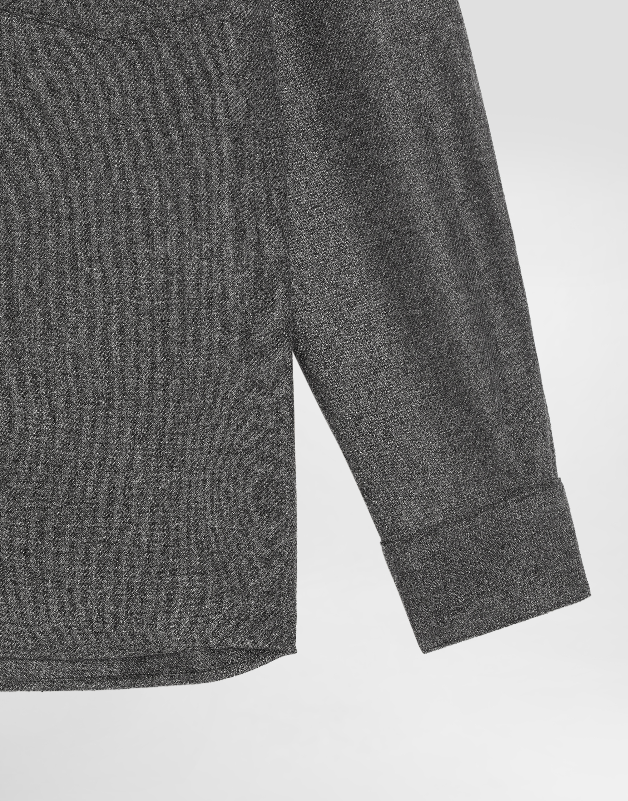 Melange wool mat shirt