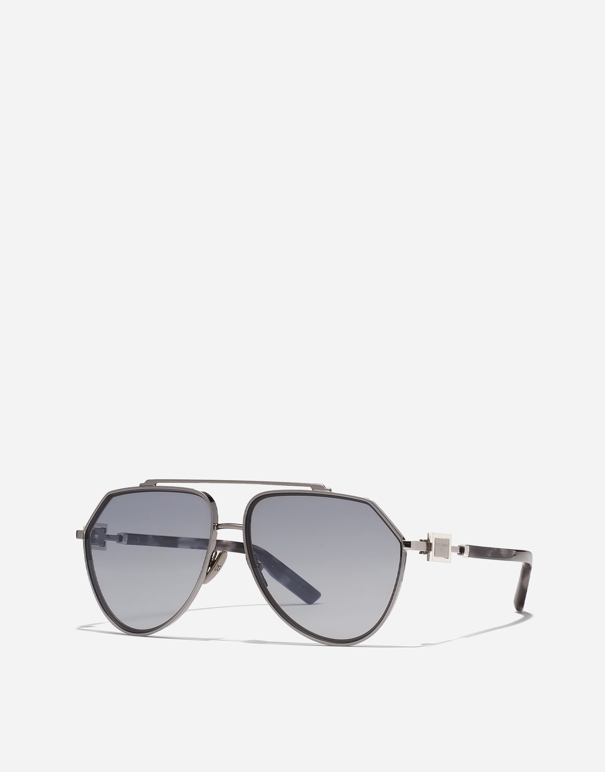 Dolce & Gabbana Pilot-frame Sunglasses In Gunmetal