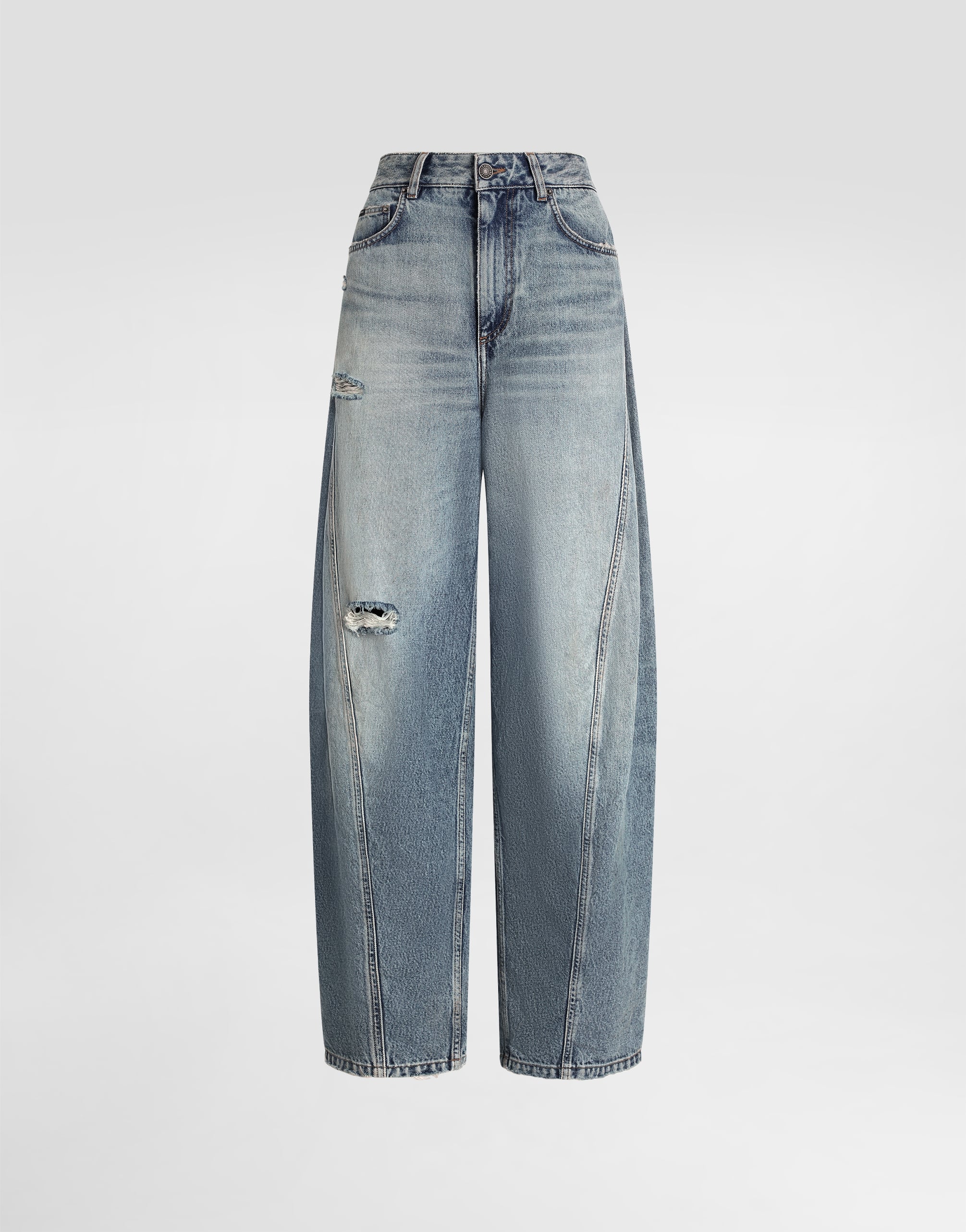 Denim trousers in Multicolor for Women | Dolce&Gabbana®