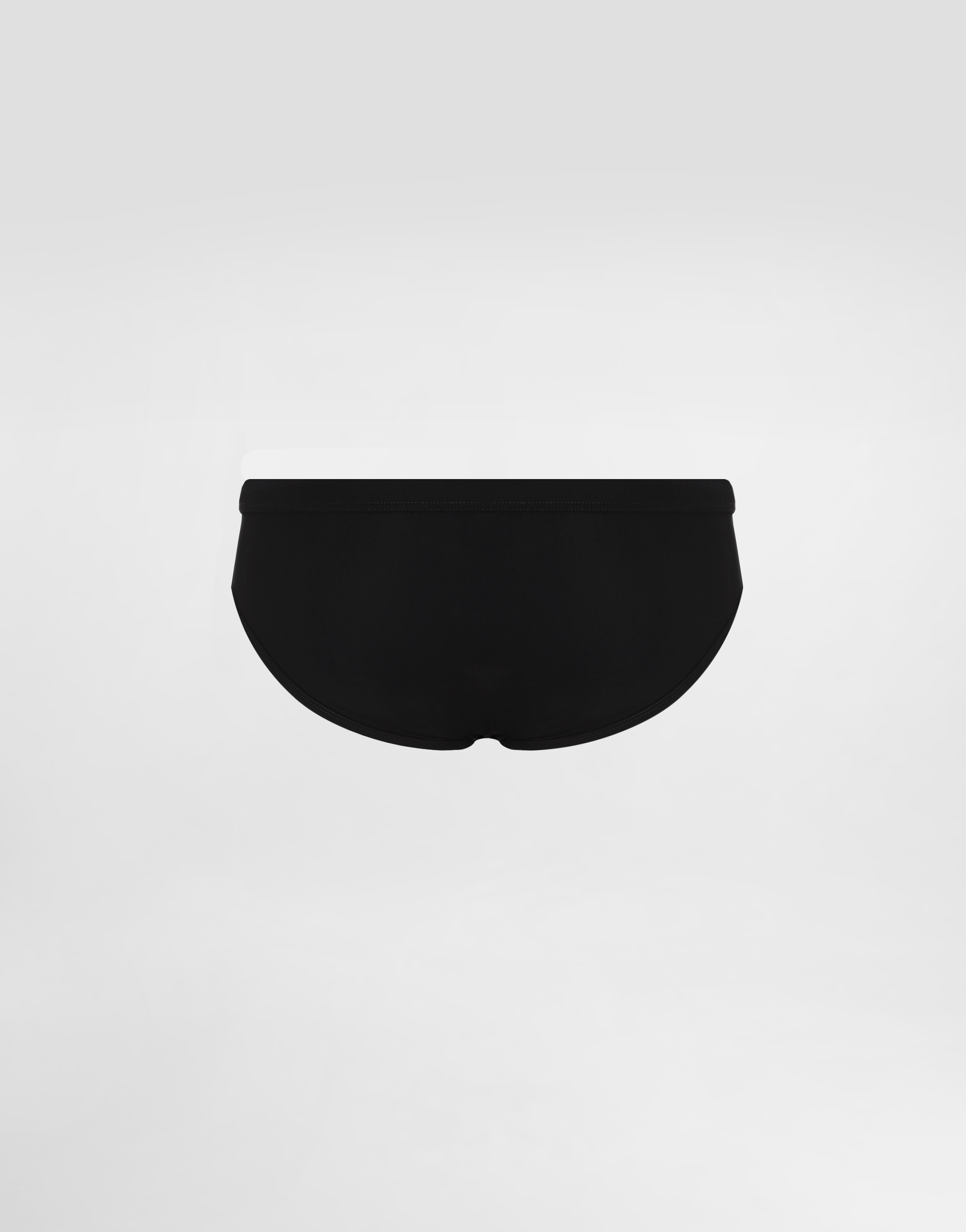 Dolce & Gabbana Swim Briefs With High-cut Leg And Tag In Black