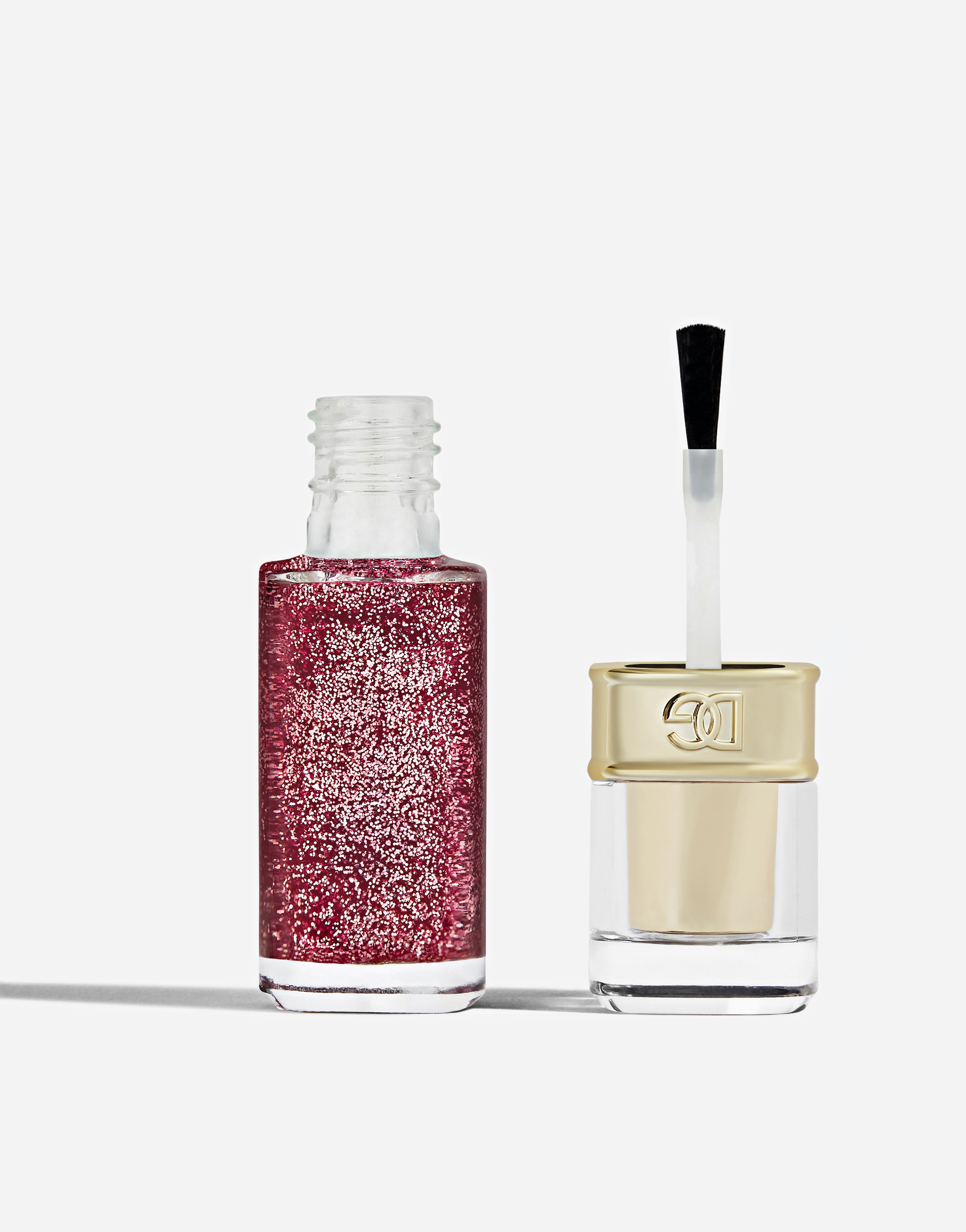 Dolce & Gabbana Sf Aw24 Nailed It 5 Pink Superstar In 05 Superstar - Clear Base With Rose Pink Glitter