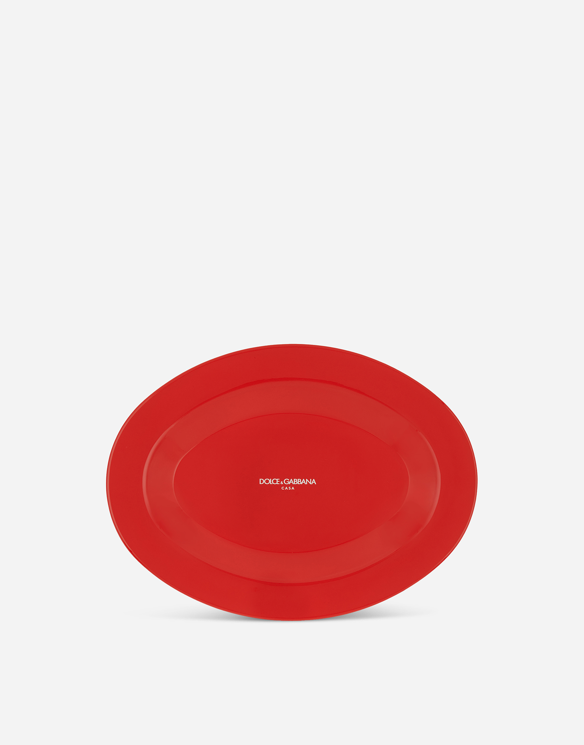 Dolce & Gabbana Wooden Tray In Multicolor