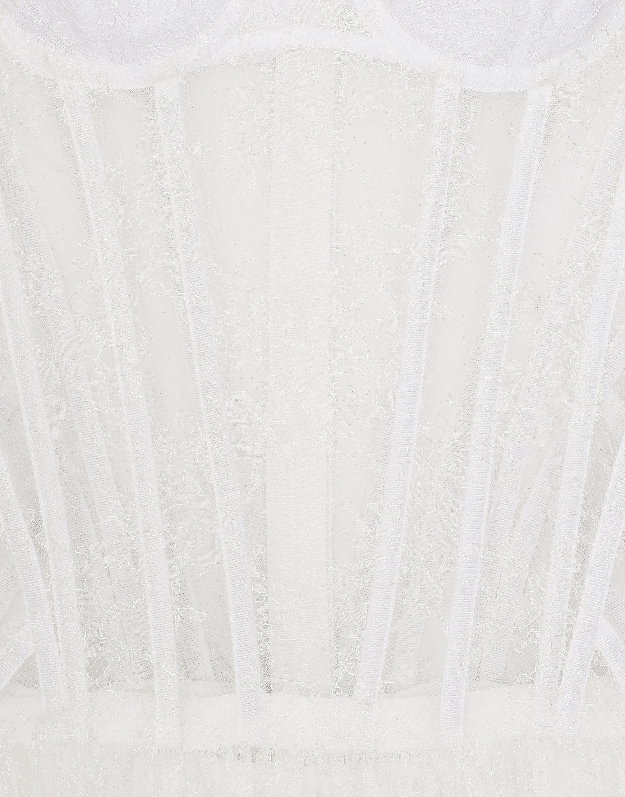 Long lace dress with corset detailing