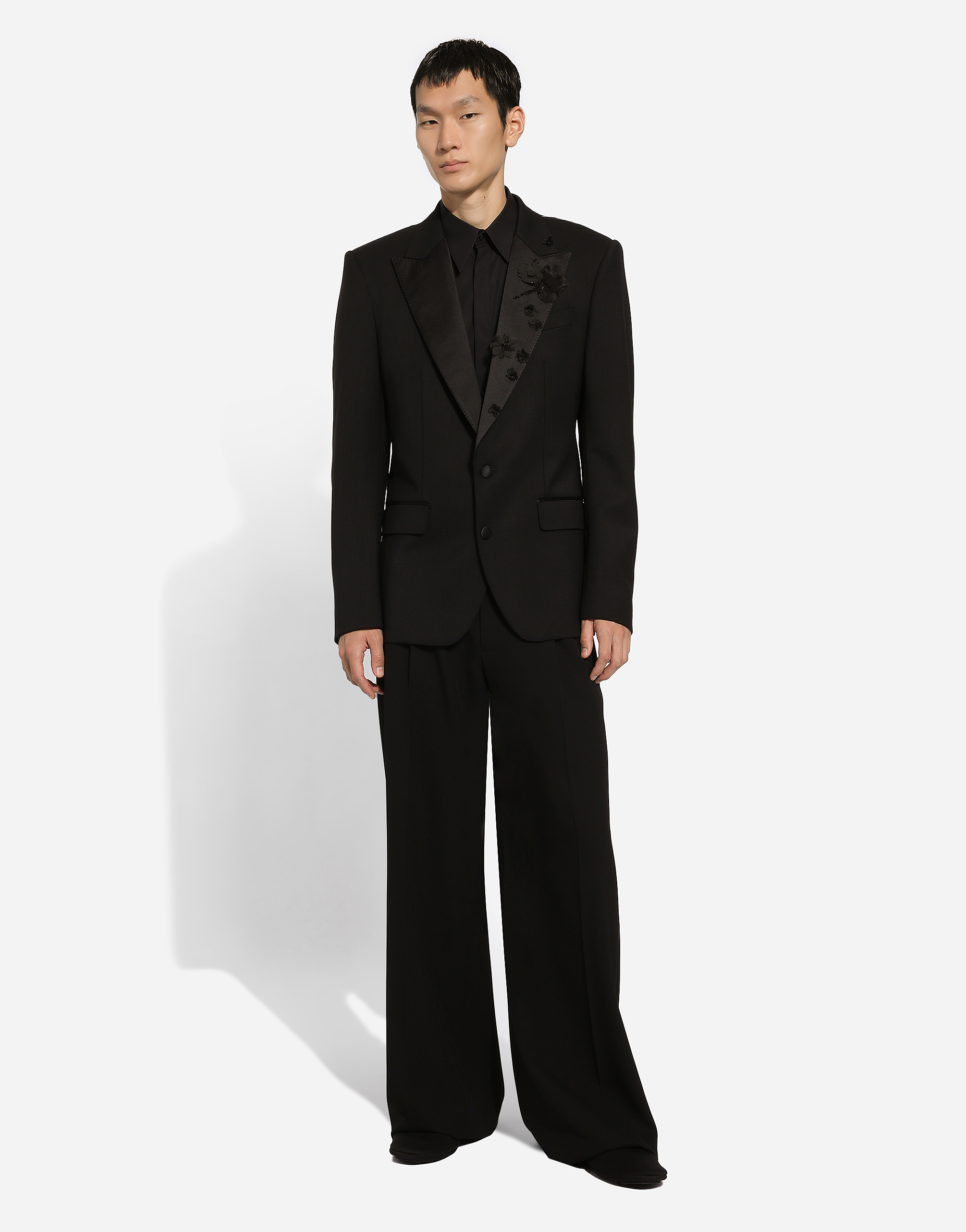 Embroidered single-breasted Sicilia-fit jacket