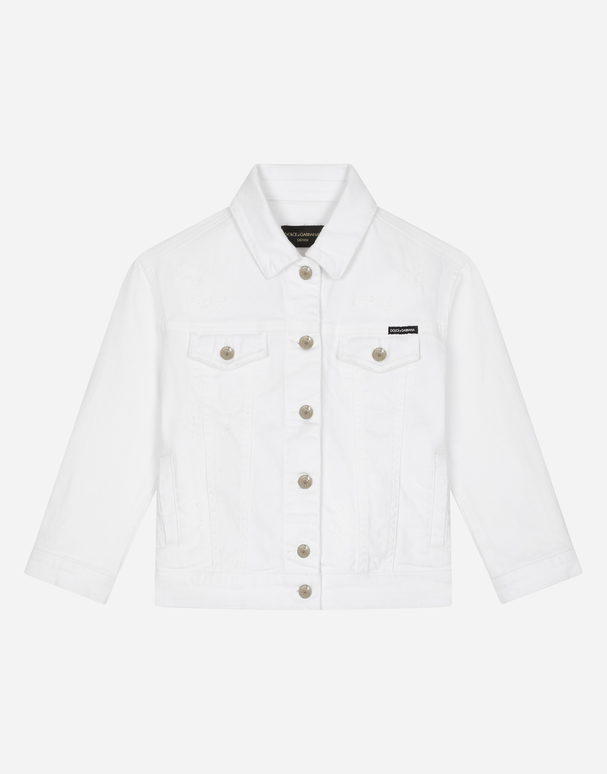 DOLCE ＆ GABBANA ♡ホワイトデニムジャケット White denim jacket in Multicolor for Women | Dolce&Gabbana® US