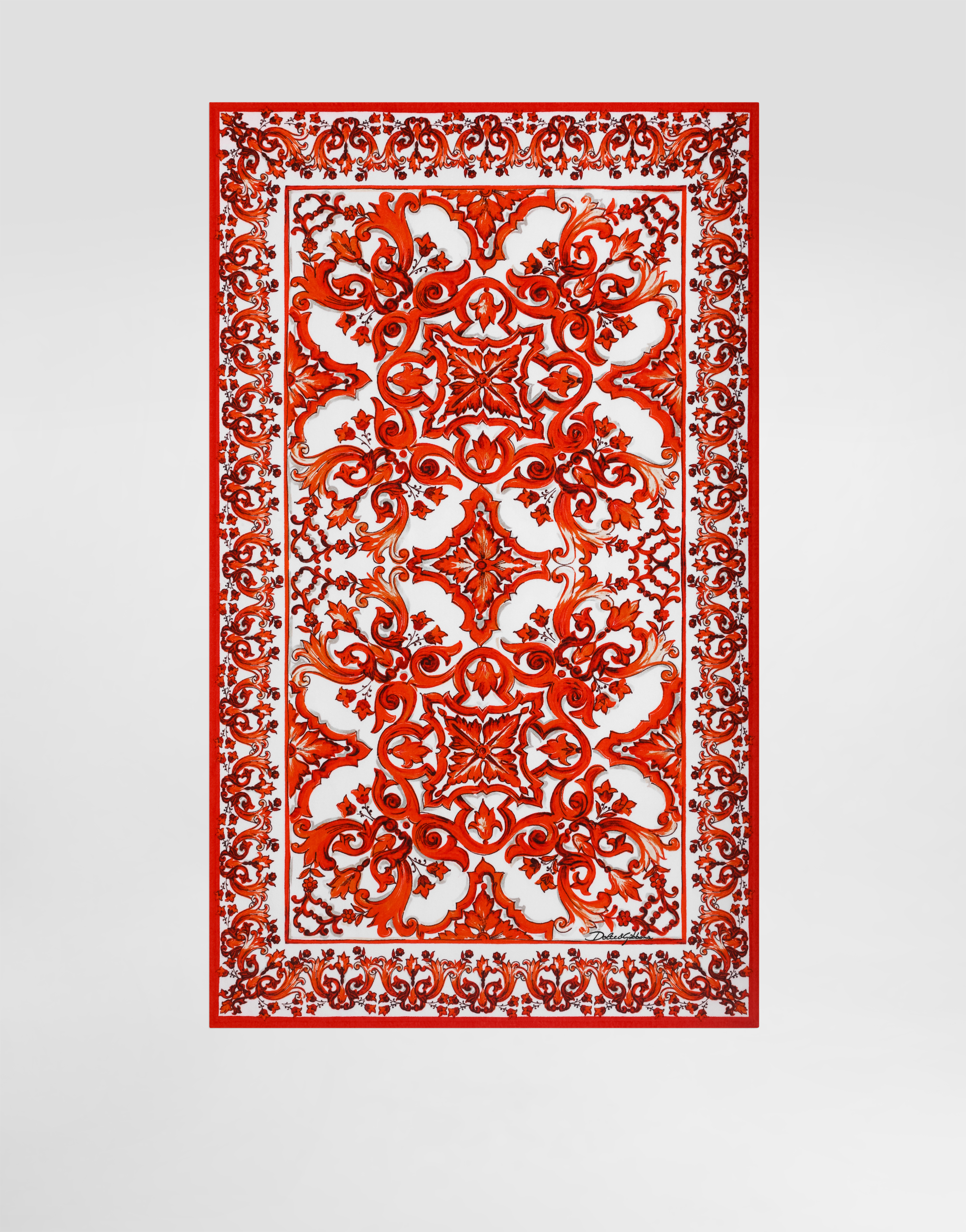 Majolica-print terry beach towel in Multicolor for Women