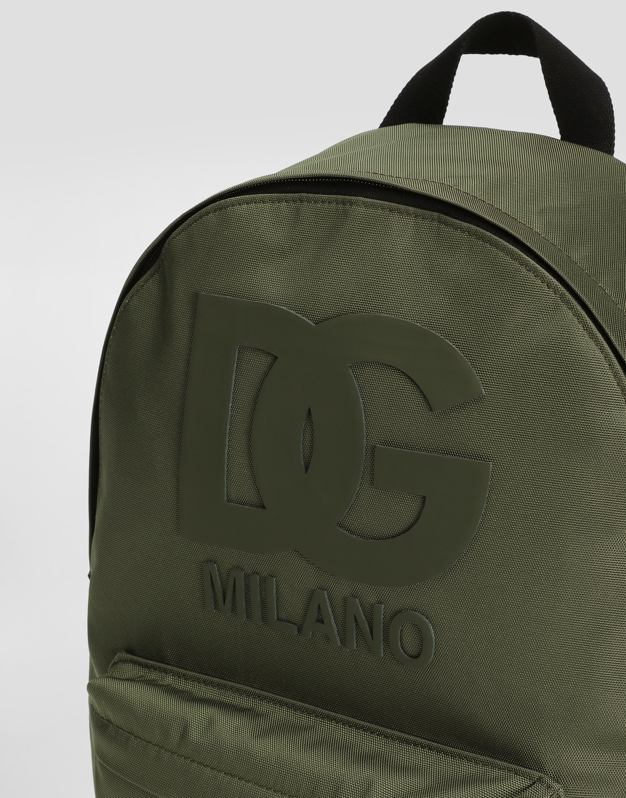 Dolce & Gabbana Nylon Backpack With Dg Patch In Green