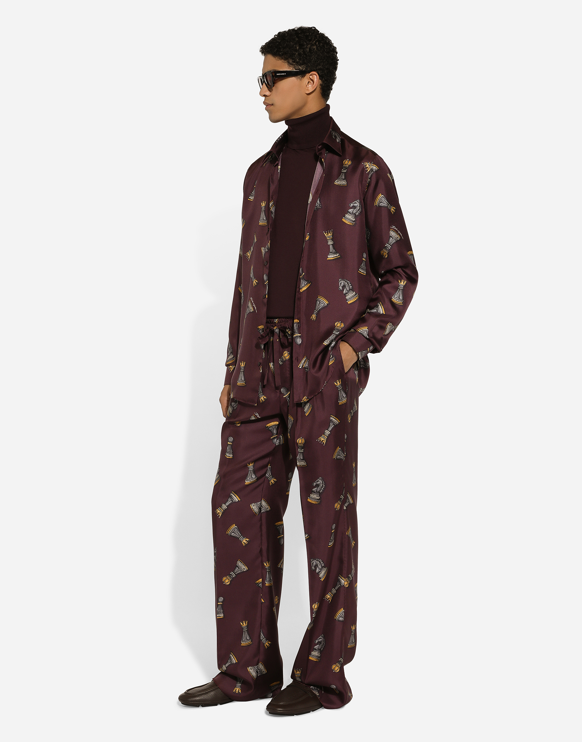Dolce & Gabbana Silk Jogging Pants In Print