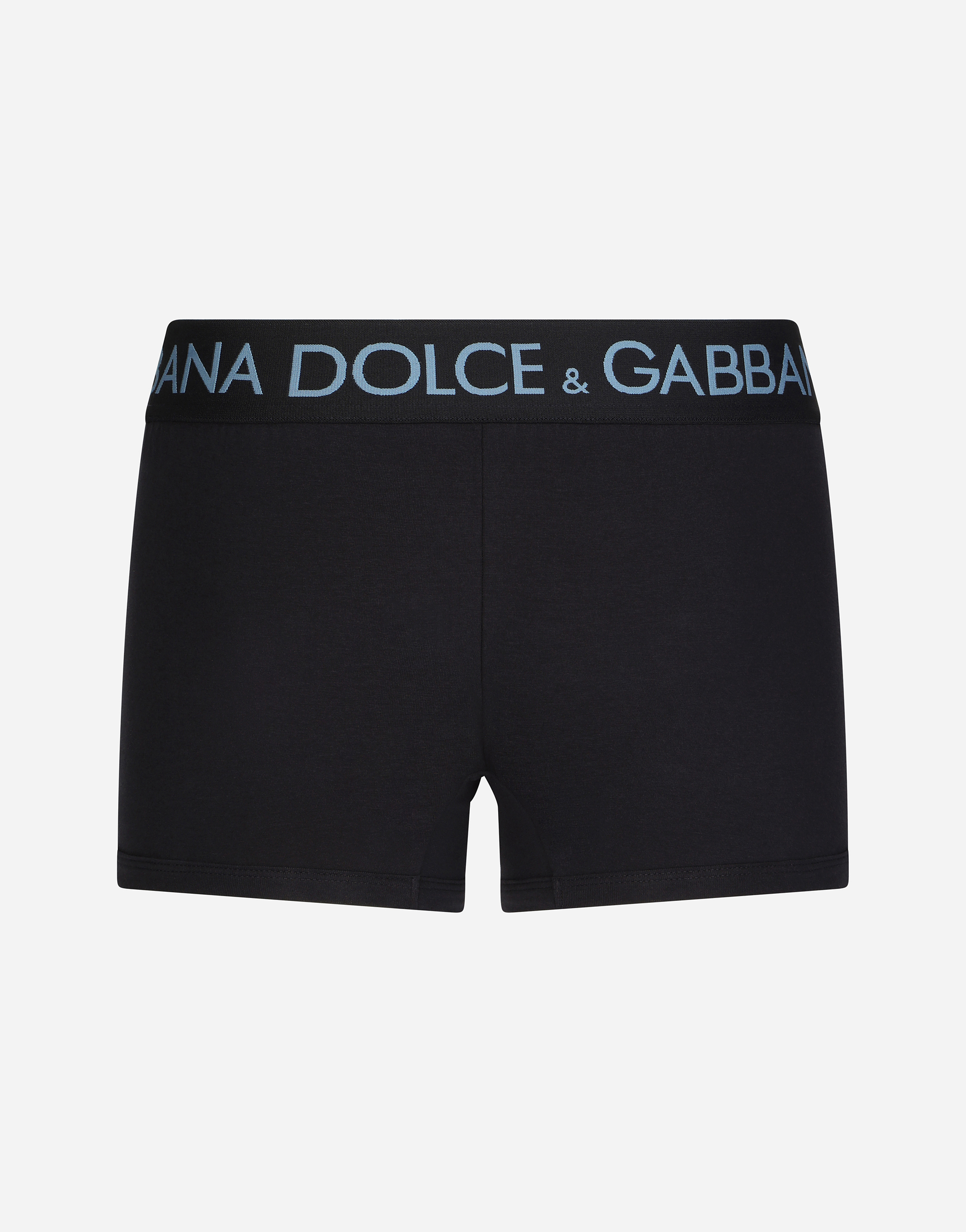 Dolce & Gabbana Two-way-stretch Jersey Boxers In Blue