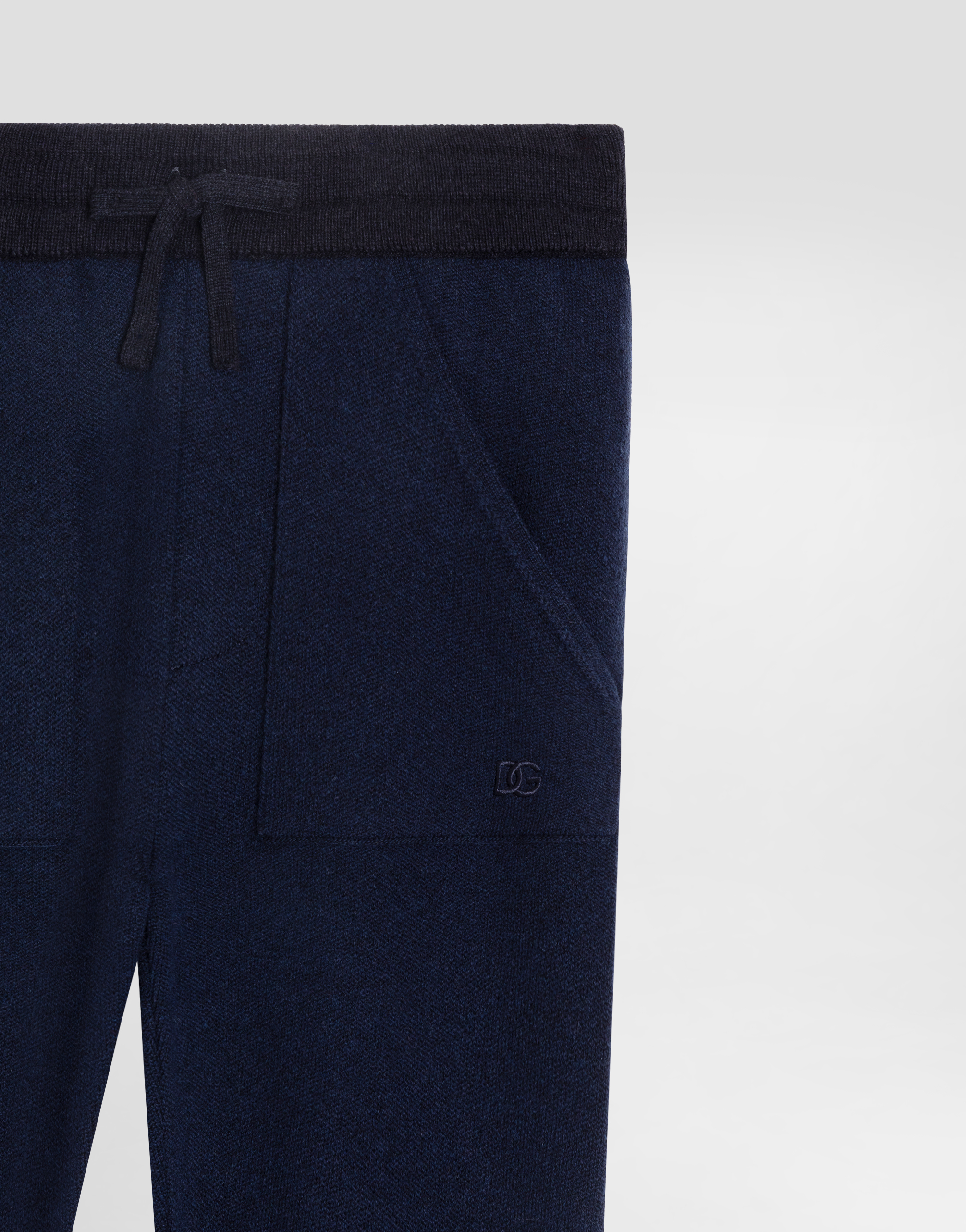Dolce & Gabbana Wool And Cashmere Fleece Trousers In Blue