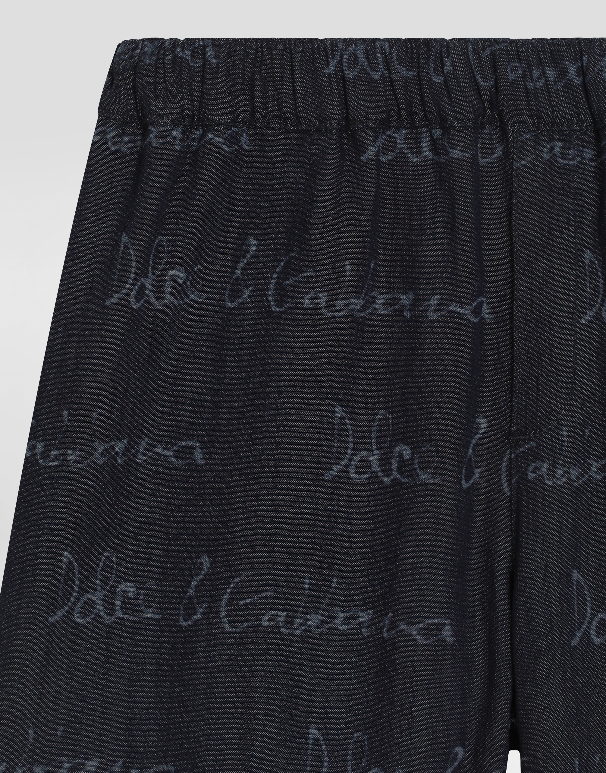 Dolce & Gabbana Denim Shorts With Dolce&gabbana Logo In Multicolor