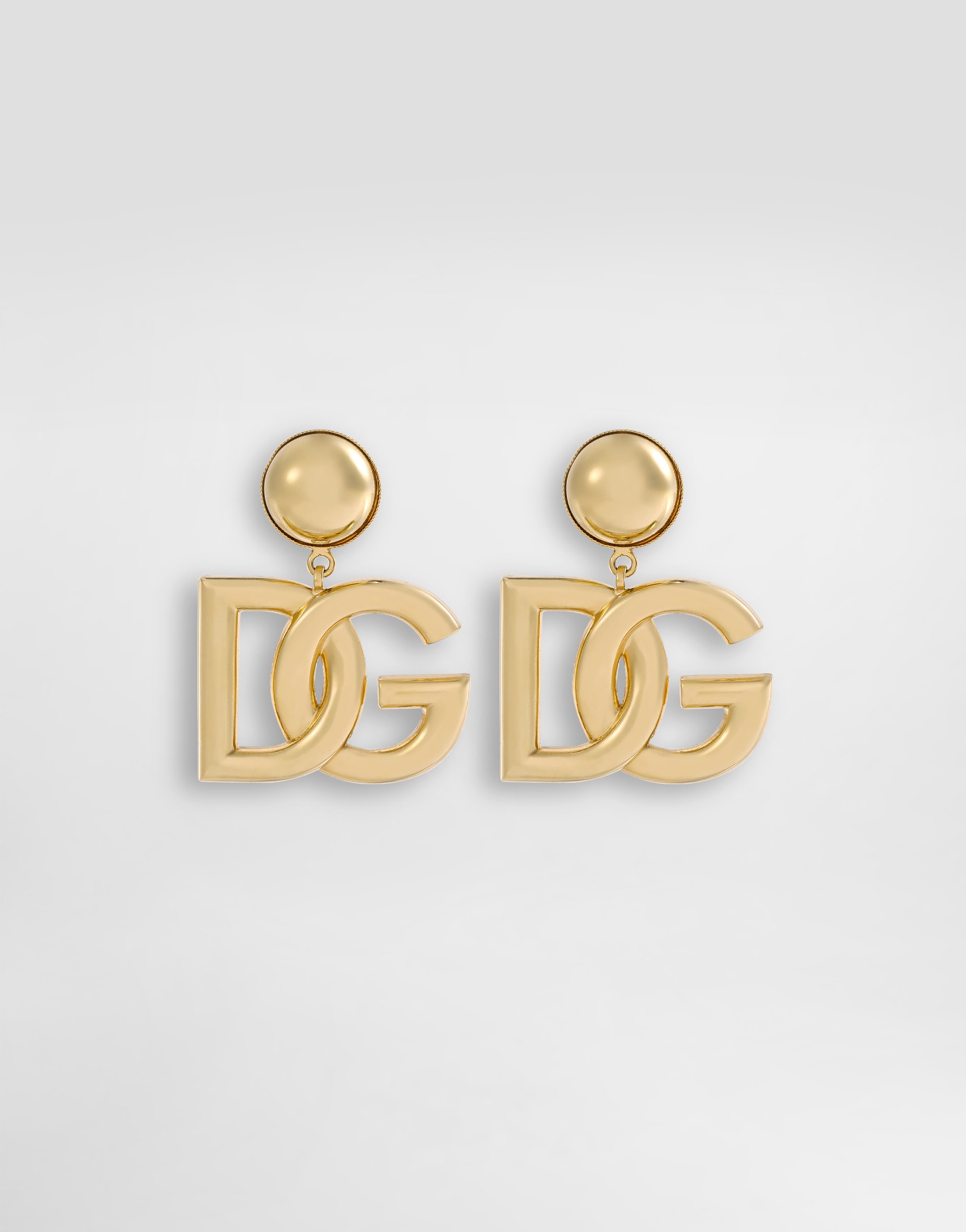 Clip-on earrings with DG logo in Gold for Women | Dolce&Gabbana®