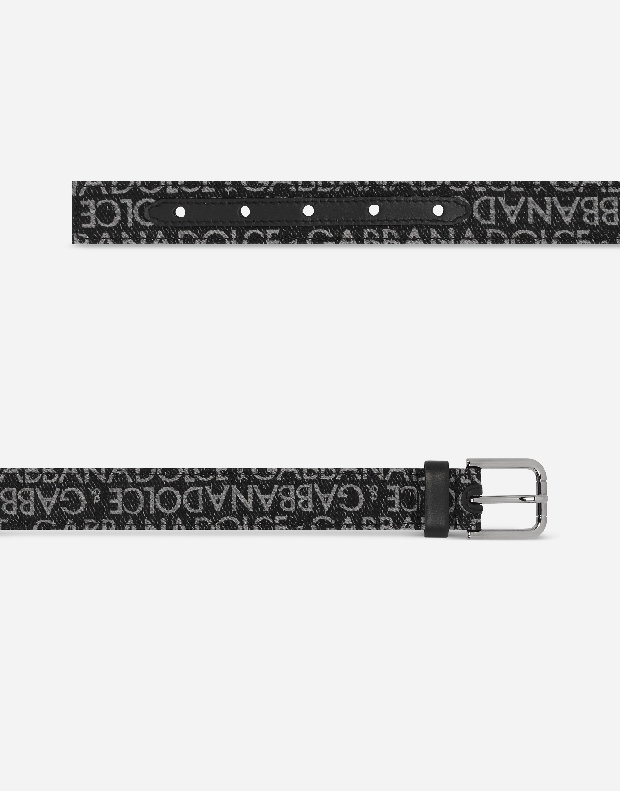 Shop Dolce & Gabbana Printed Nylon Belt In Black