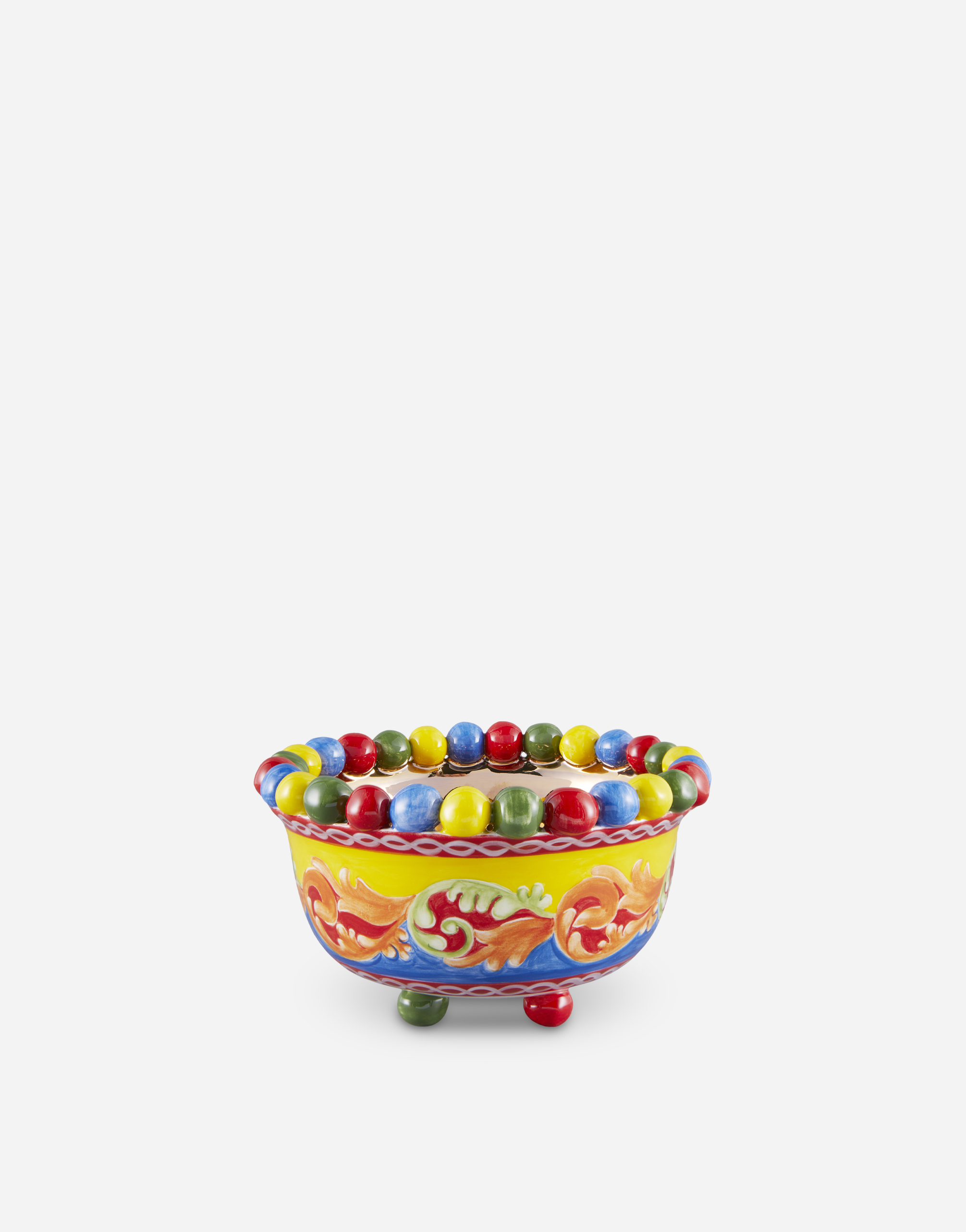 Dolce & Gabbana Large Decorative Bowl In Multi