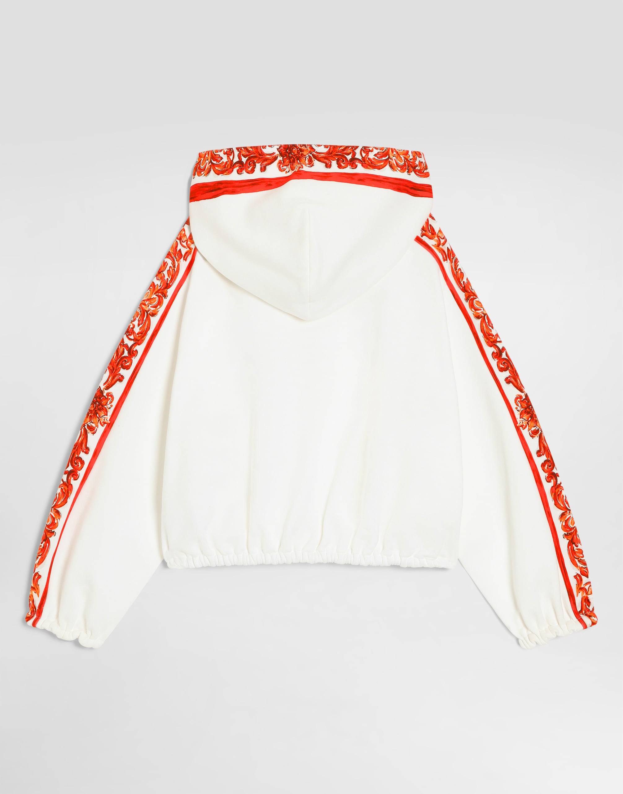  Dolce & Gabbana Sweat Avec Capuche à Imprimé Majolique - Femme T-shirts Et Sweat-shirts Blanc 5 Years 