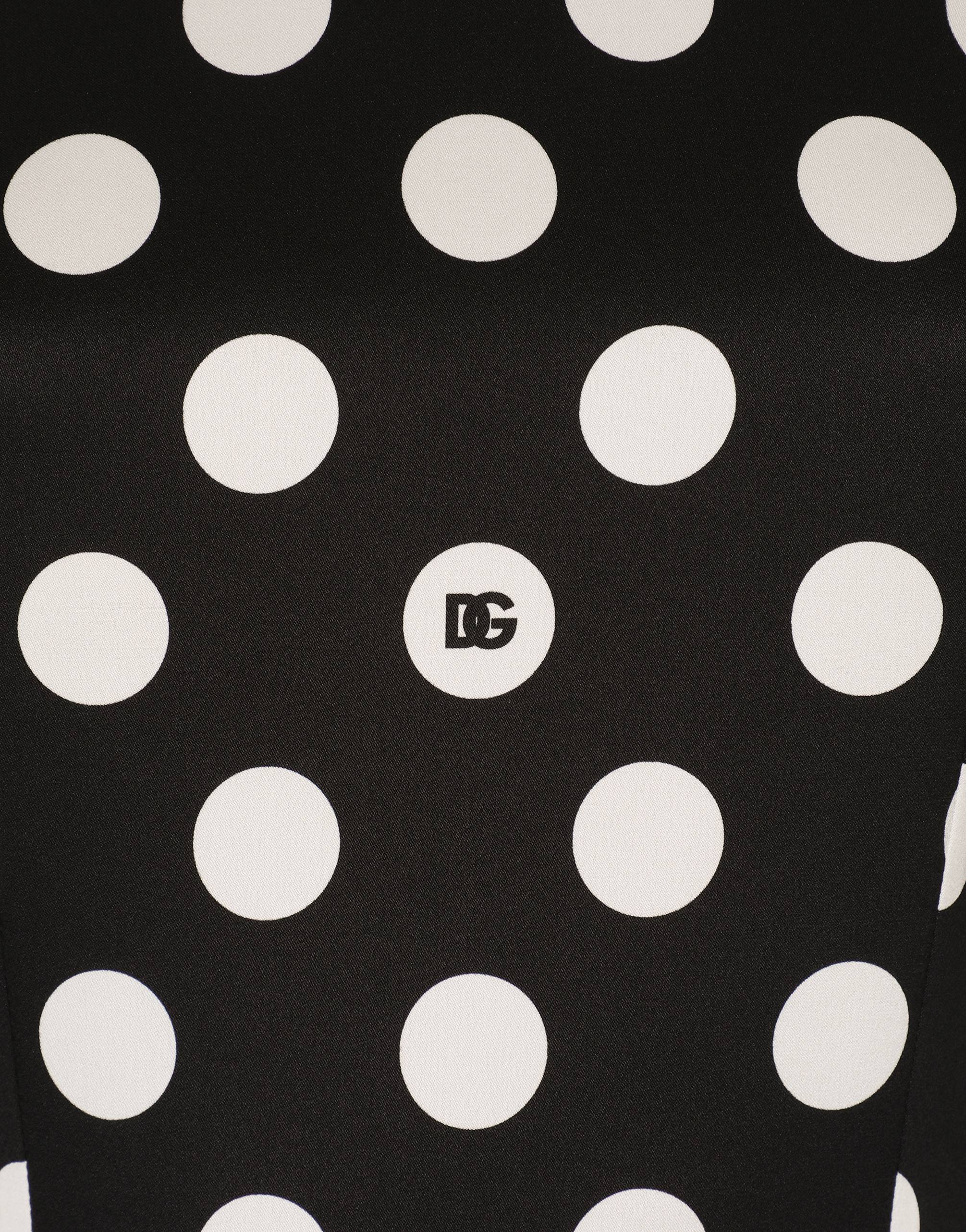 Dolce & Gabbana Polka Dot Print Silk Midi Dress In プリ