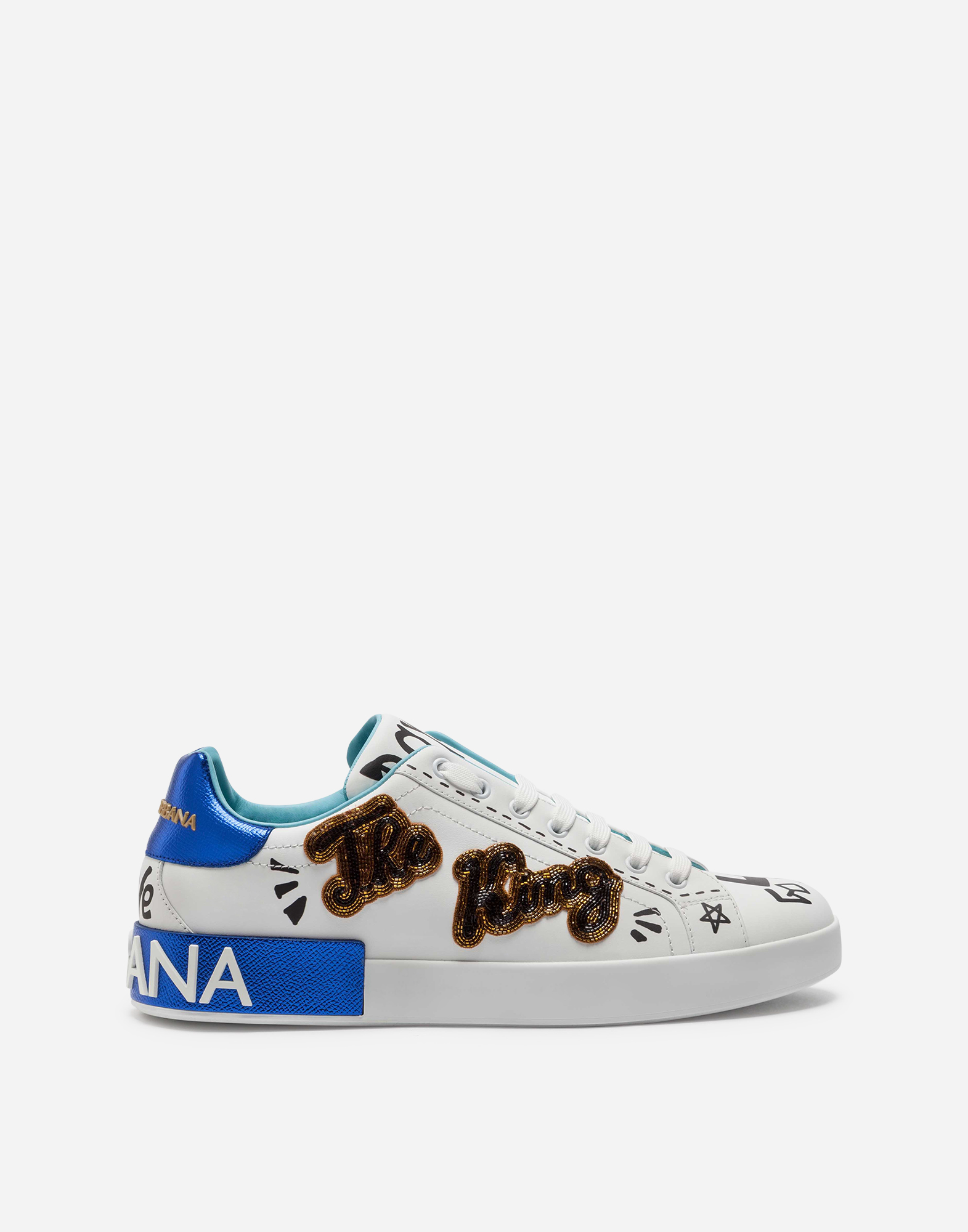 printed calfskin portofino sneakers
