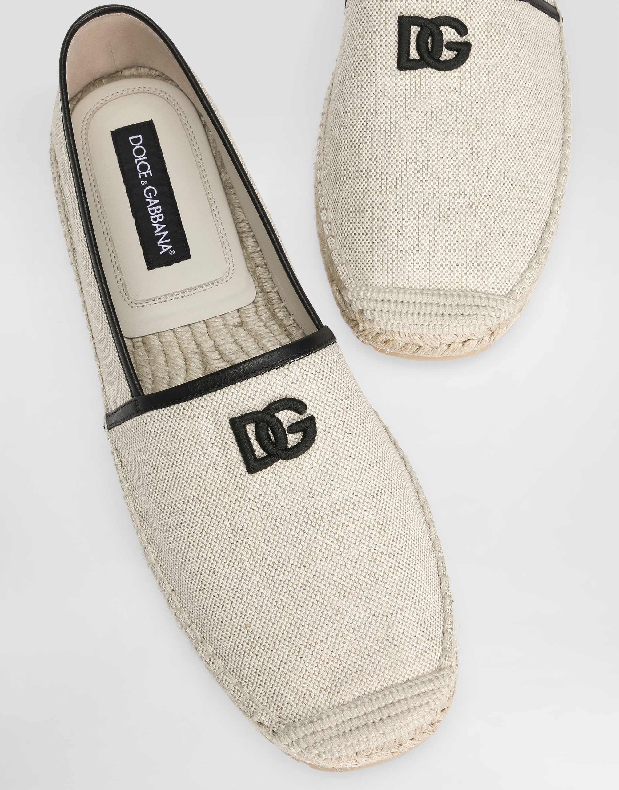 Dolce & Gabbana Salt&pepper And Nappa Espadrilles