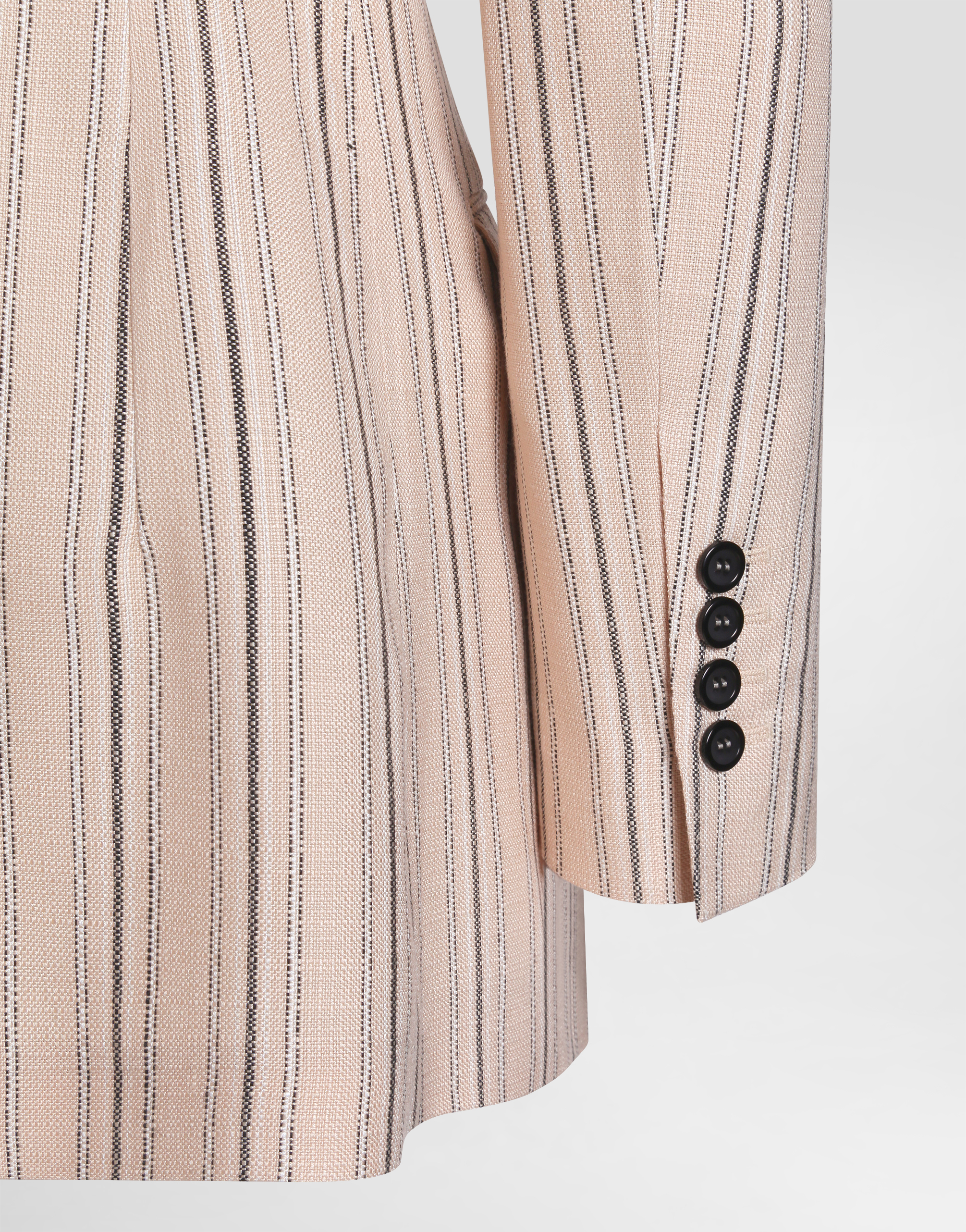 Dolce & Gabbana Dolce  Gabbana Regimental Pinstriped Single-breasted Jacket In Neutral