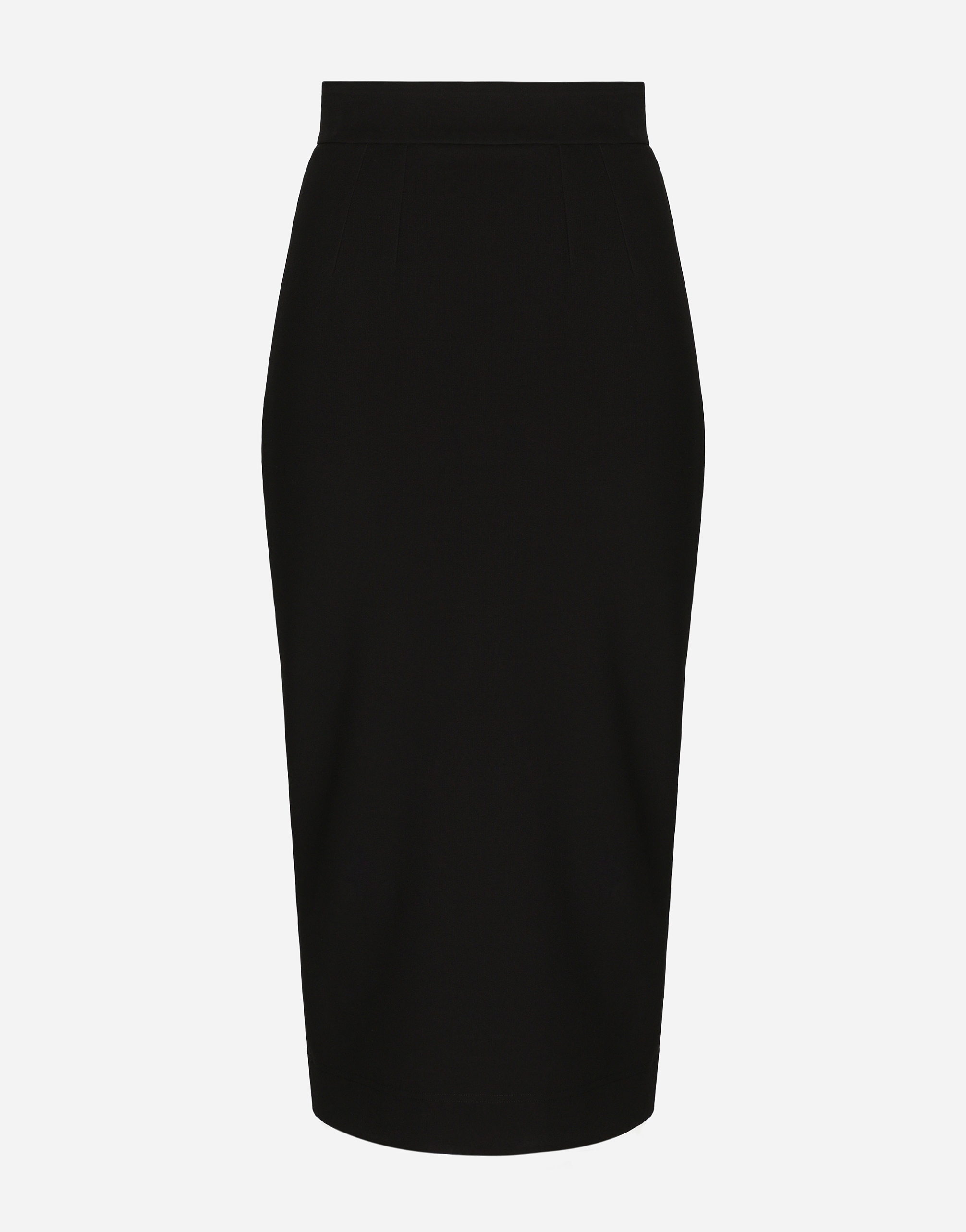 Dolce & Gabbana Technical Jersey Calf-length Skirt - Woman Skirts Black Viscose