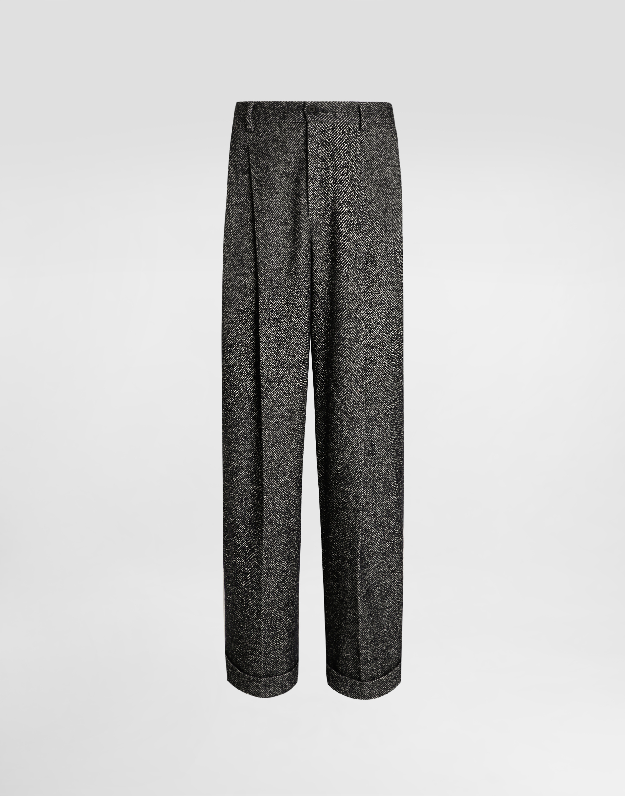 Wool chevron trousers