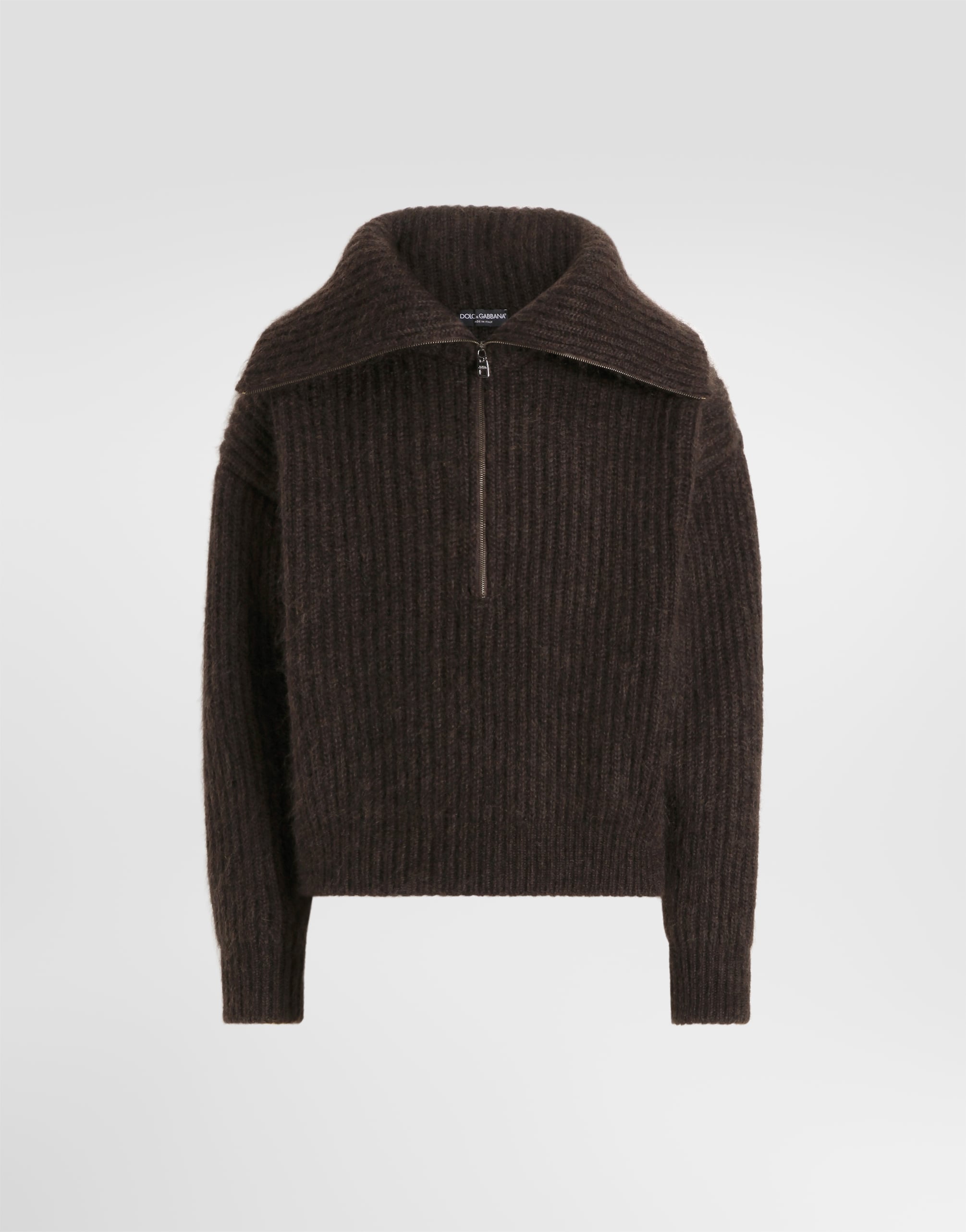 Wool blend pullover in Brown for Men | Dolce&Gabbana® US