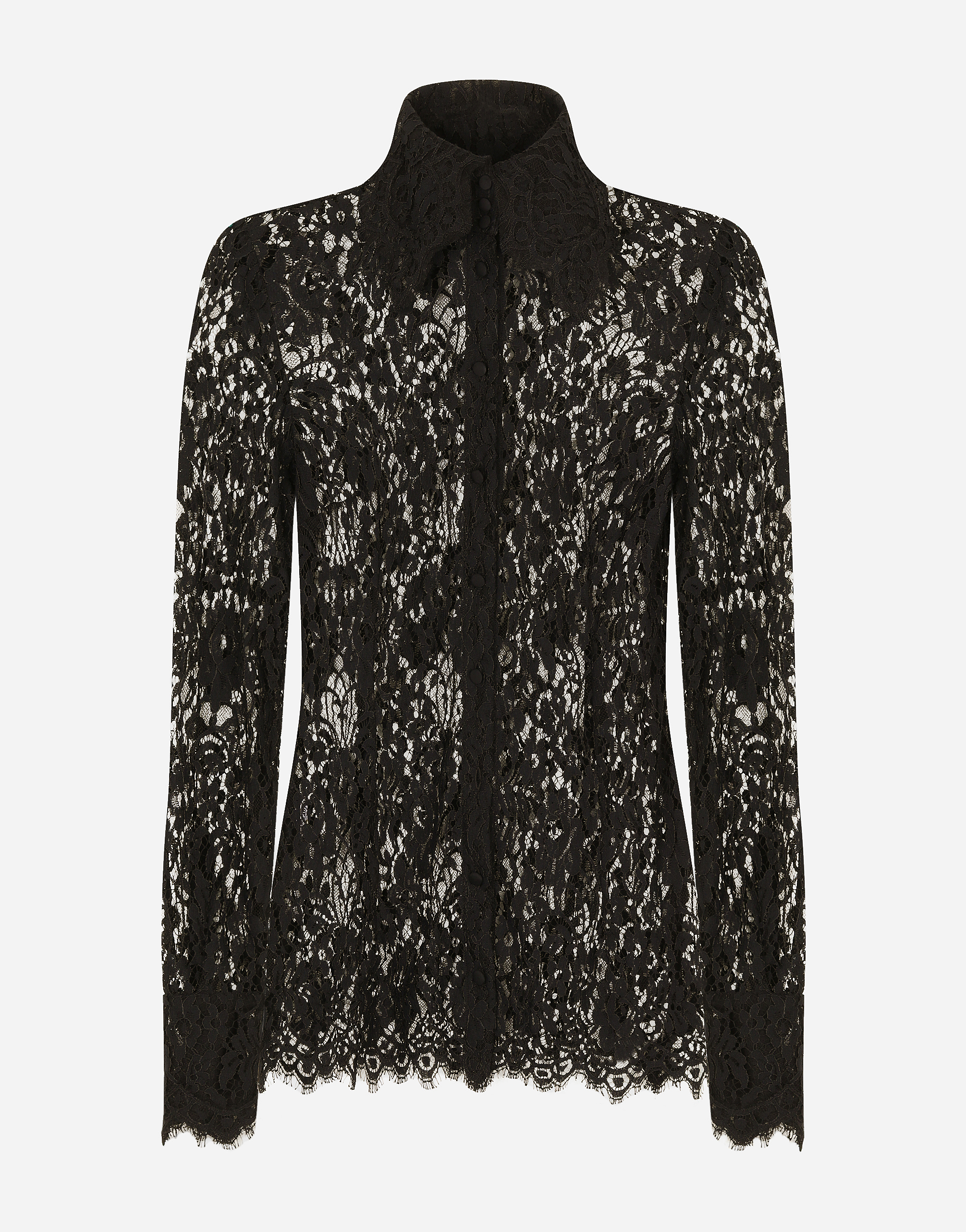 Dolce & Gabbana Female Black Lace Shirt - Woman Shirts And Tops Size 46 - Image 1