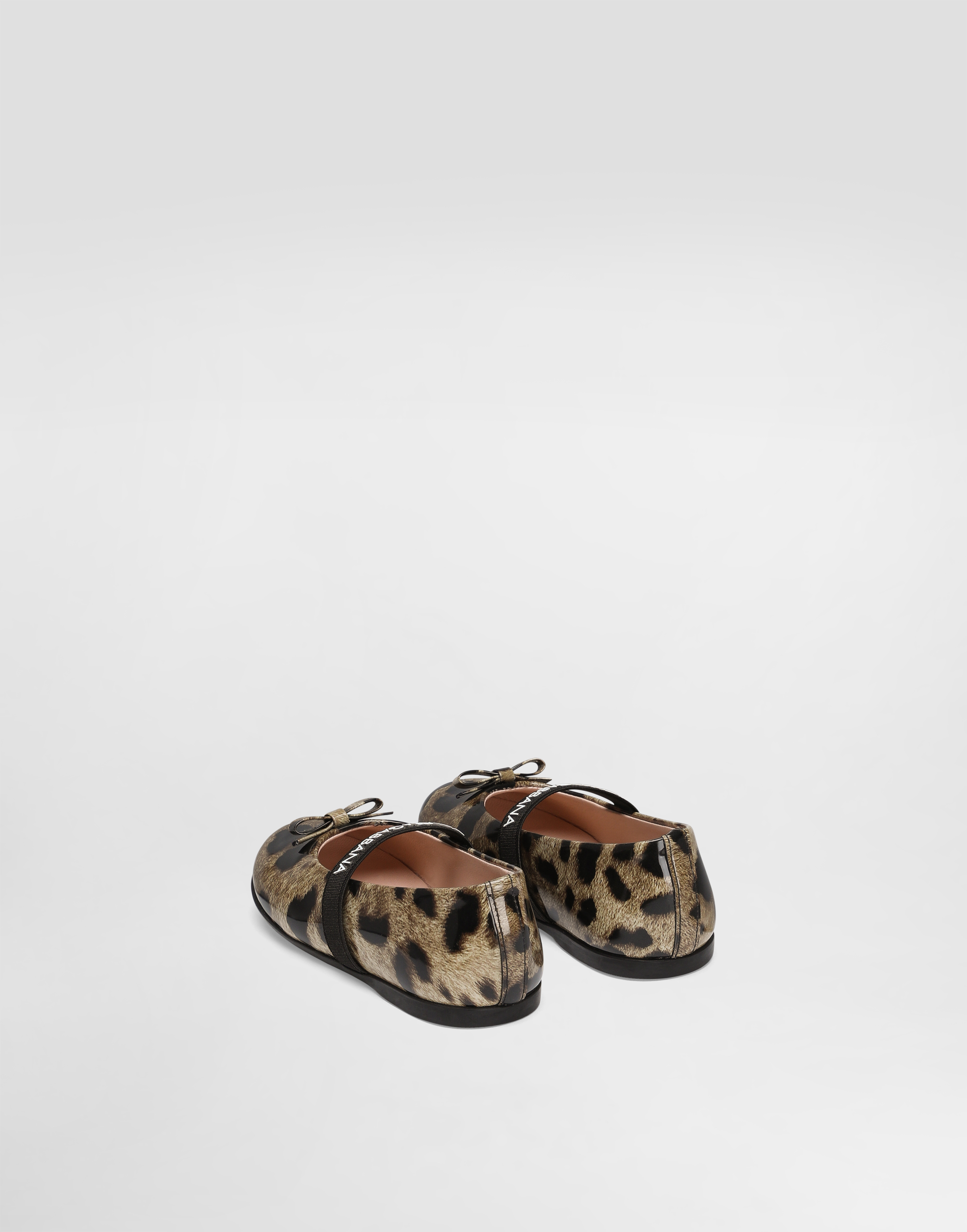  Dolce & Gabbana Ballet Flats In Printed Shiny Calfskin - Femme Chaussures Premiers Pas (19-26) Imprim� Animalier Cuir 24 