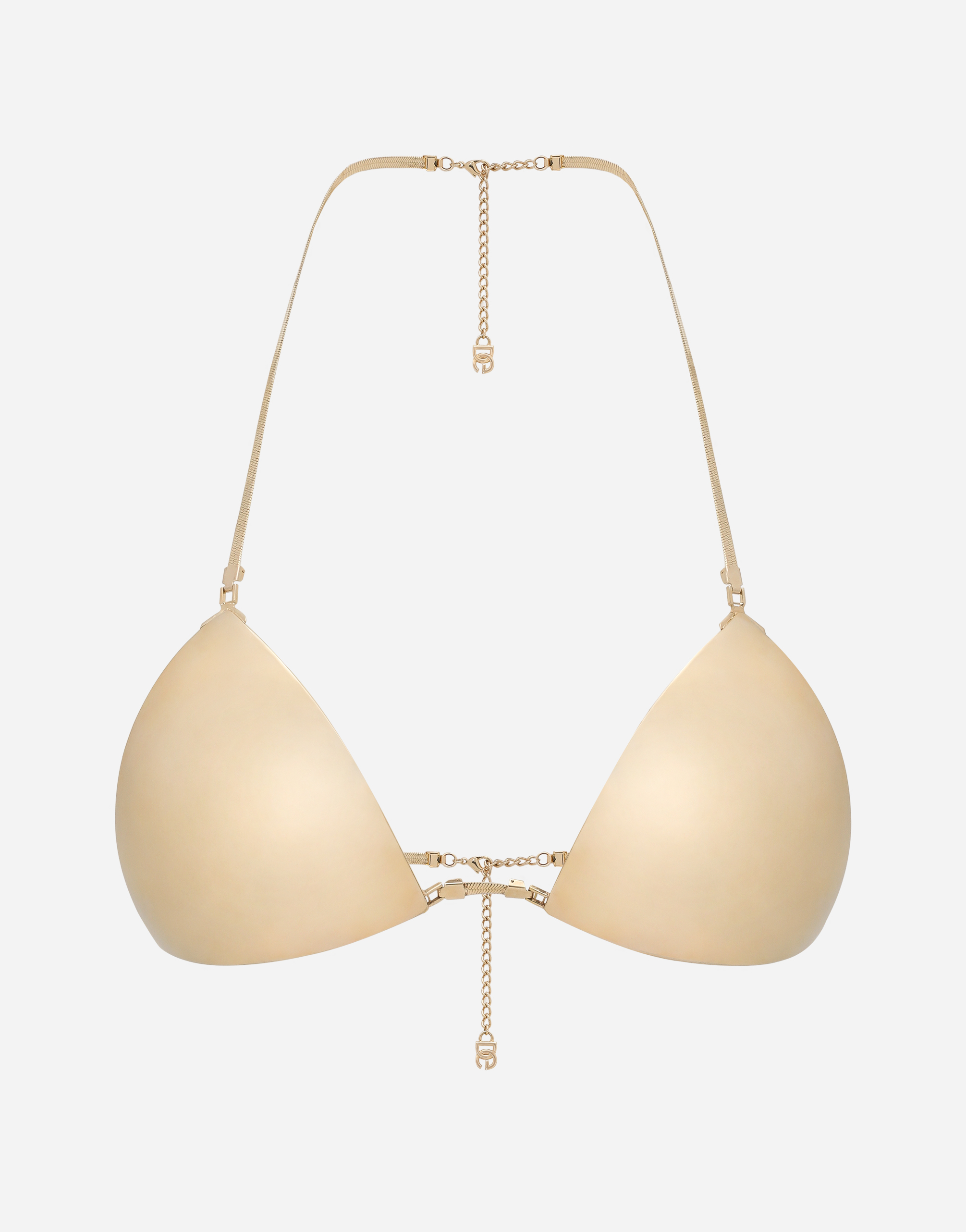 Dolce & Gabbana Rigid Decorative Metal Bra - Woman Bijoux Gold Metal Onesize