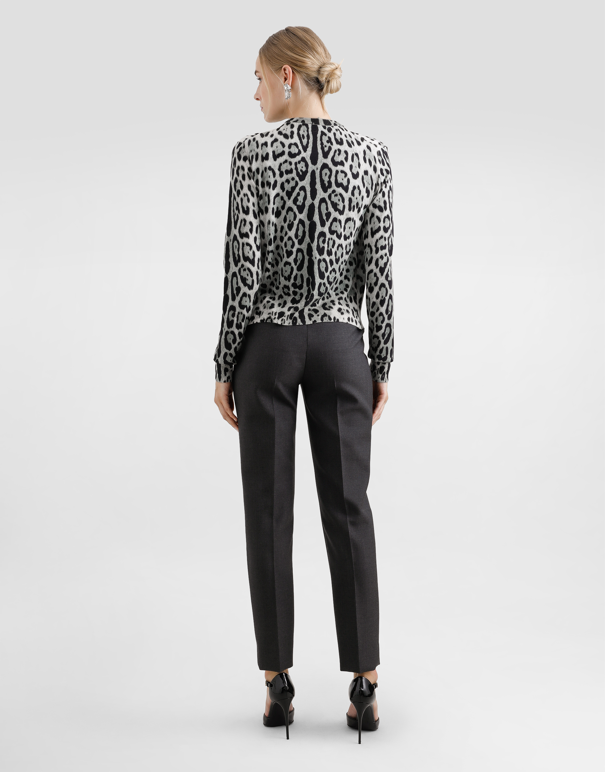 Dolce & Gabbana Animal-print Silk Sweater In Print