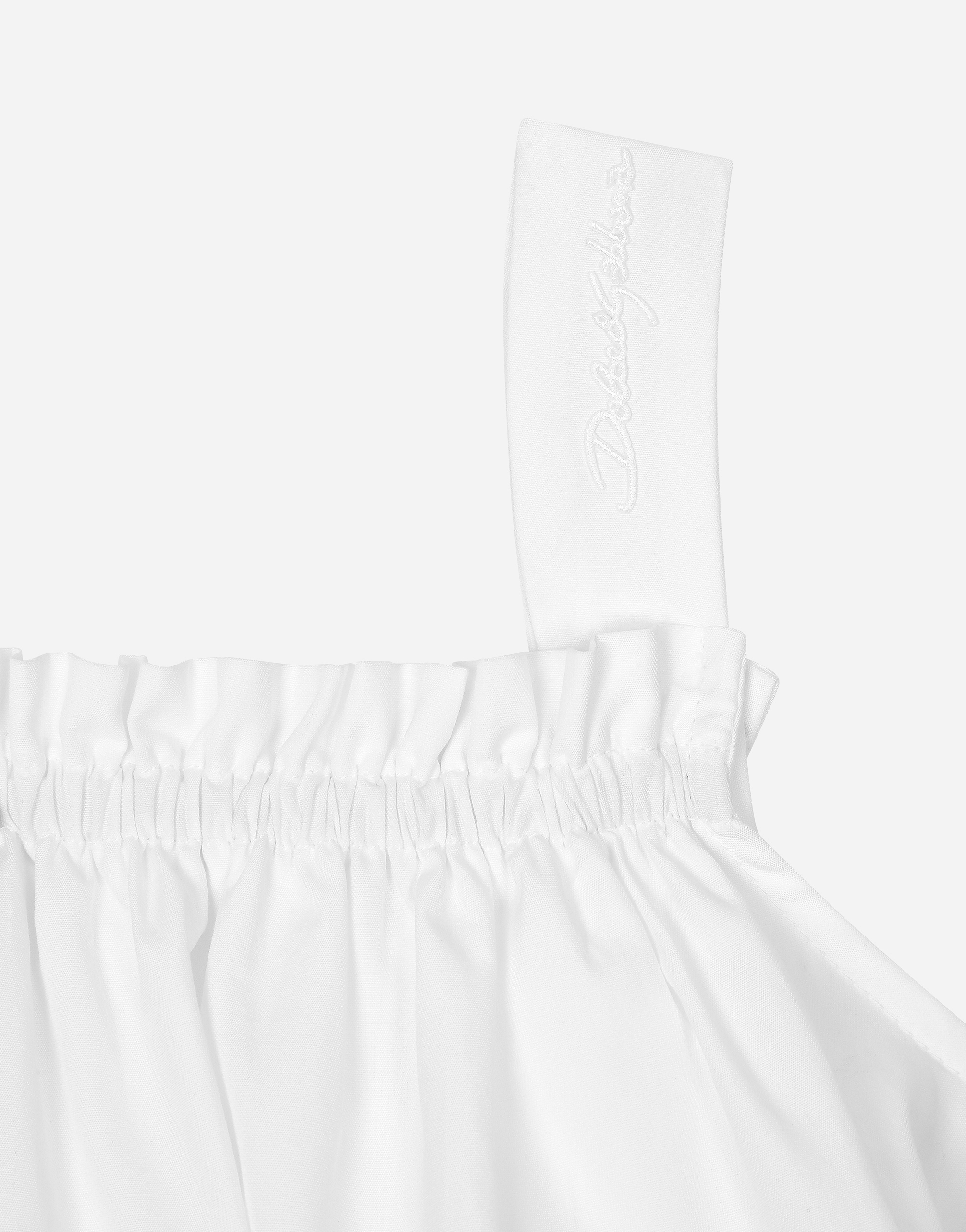 Dolce & Gabbana Poplin And Lace Top In White