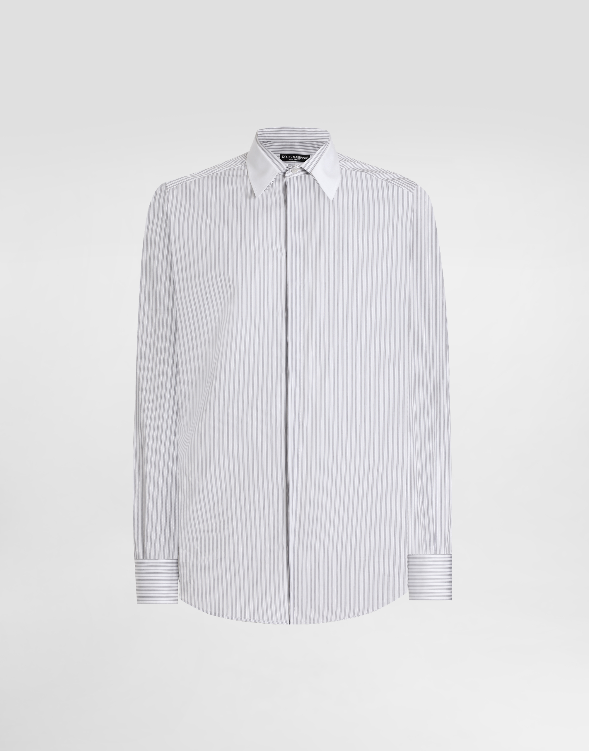 Striped poplin martini shirt
